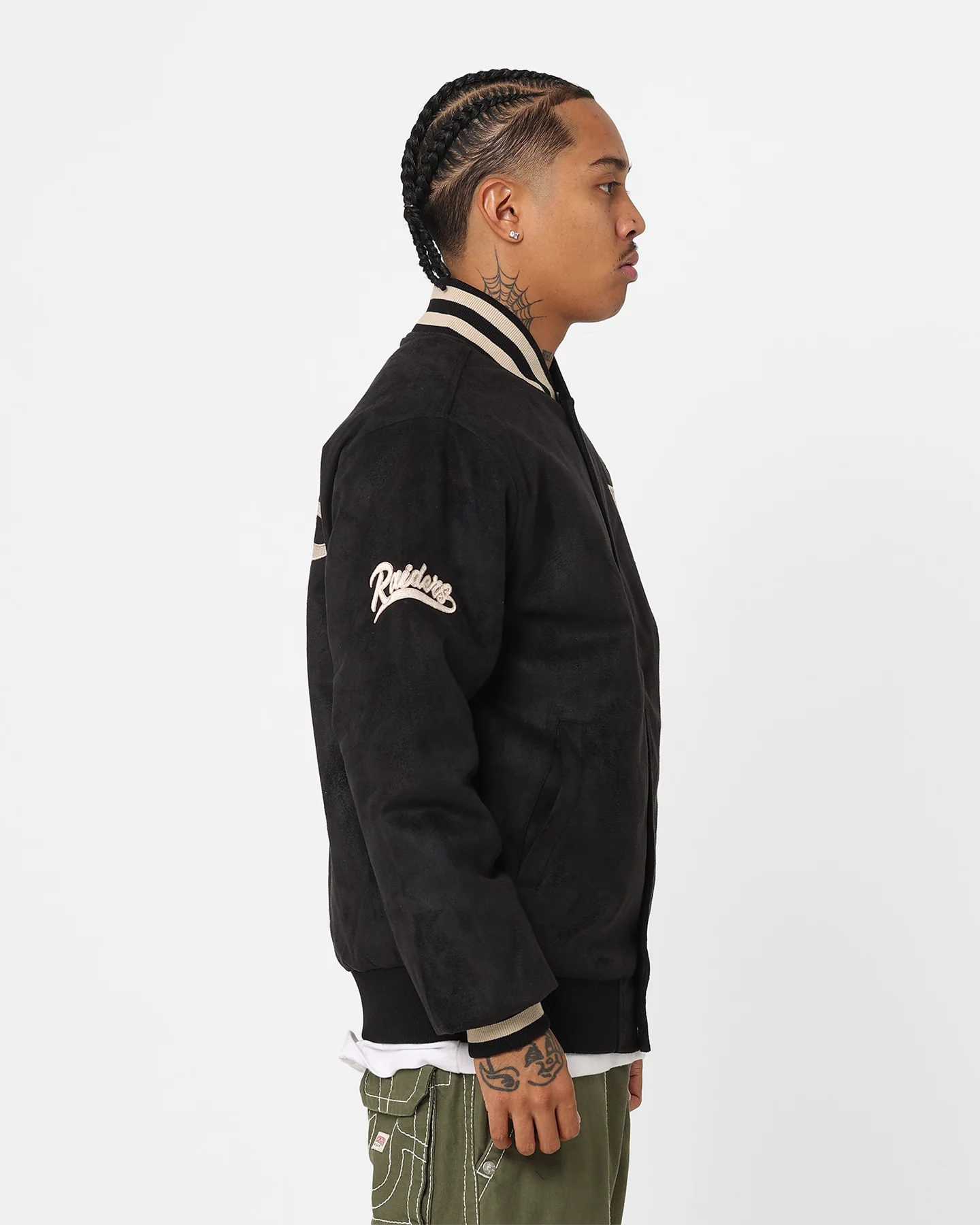 New Era Las Vegas Raiders Suede Jacket Black - Image 6