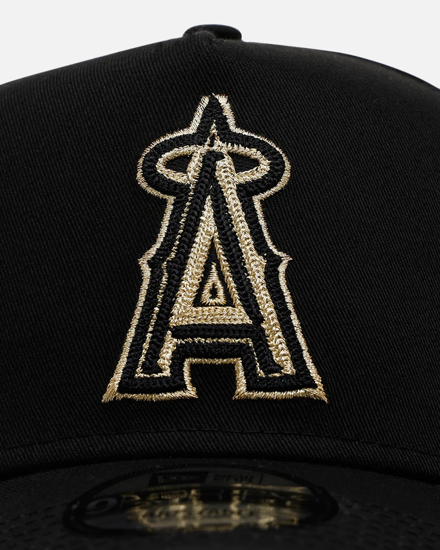 New Era Los Angeles Angels 'Raised Metallic Chainstitch' 9FORTY A-Frame Snapback Black - Image 5