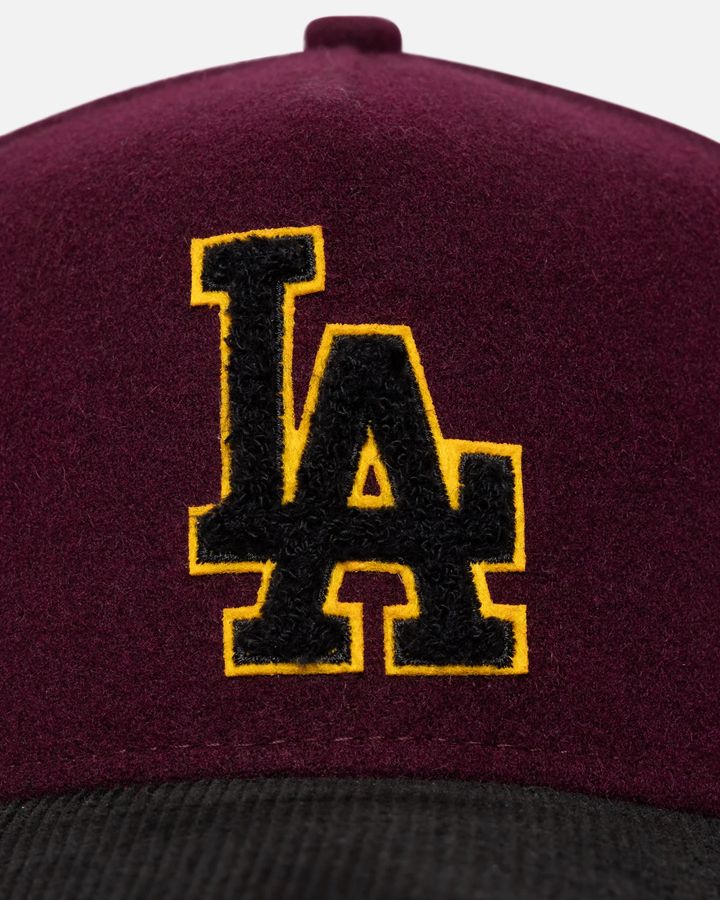 New Era Los Angeles Dodgers 'Large Chenille' 9FORTY A-Frame Snapback Maroon - Image 6