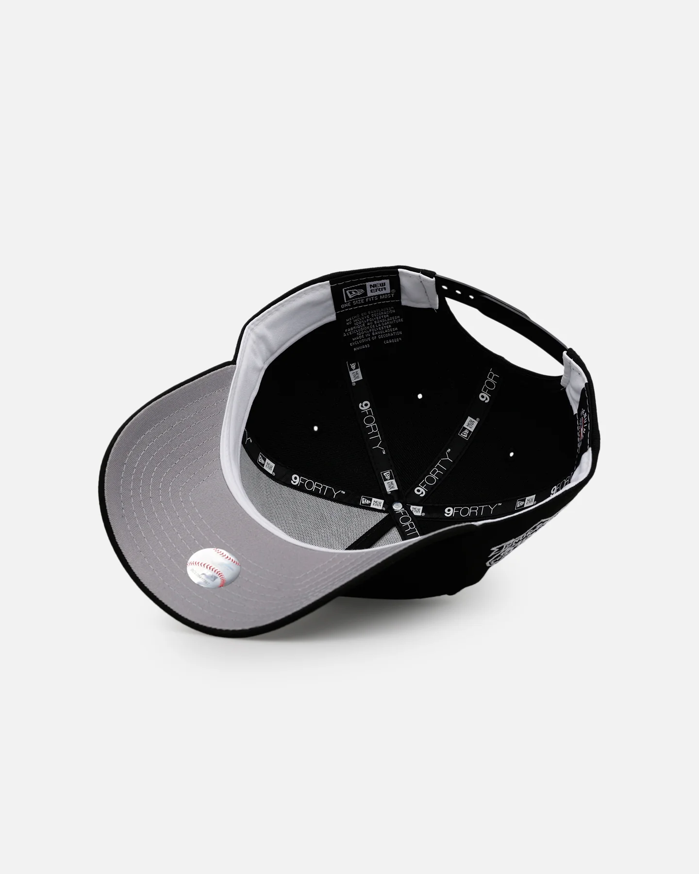 New Era Los Angeles Dodgers 'Black And White' 9FORTY A-Frame Snapback Black/White - Image 6