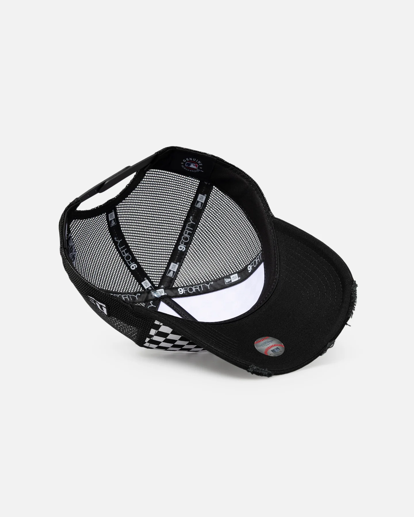 New Era Los Angeles Dodgers 'Checker Trucker' 9FORTY A-Frame Trucker Snapback White - Image 6