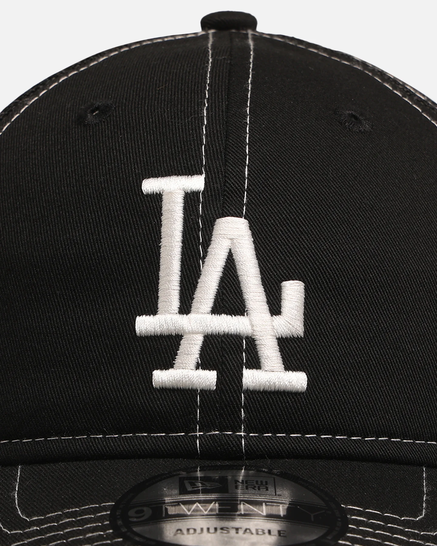New Era Los Angeles Dodgers 'Contrast Chrome' 9TWENTY Casual Trucker Strapback Black - Image 5