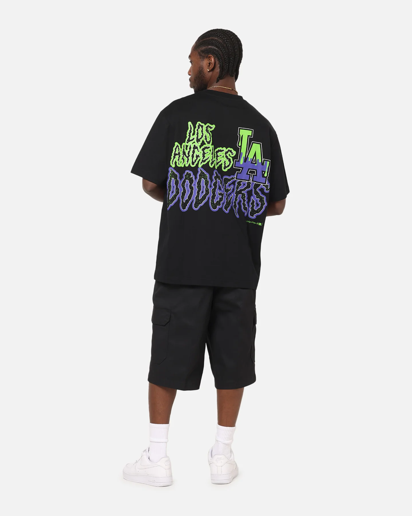 New Era Los Angeles Dodgers Drip T-Shirt Black - Image 3