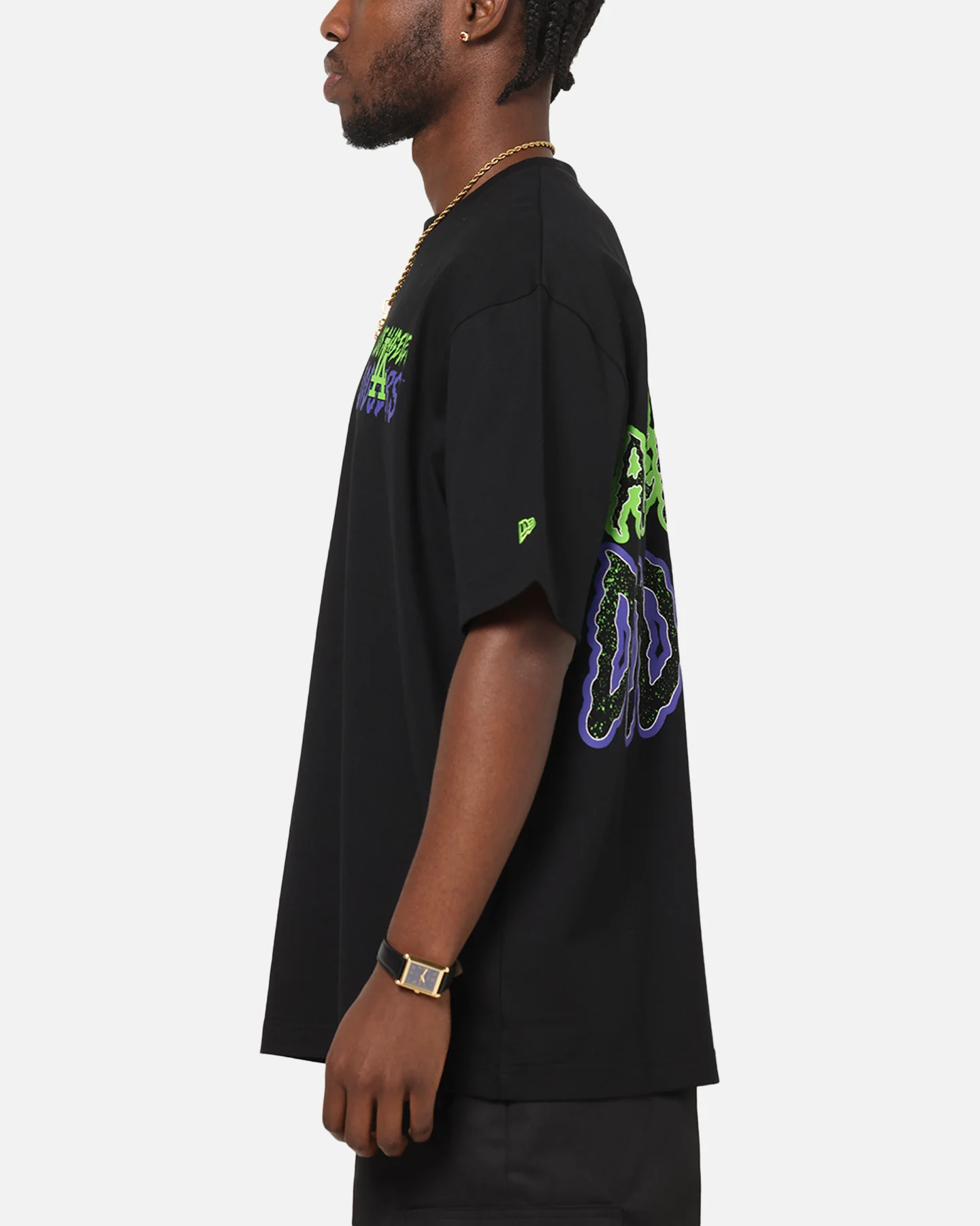 New Era Los Angeles Dodgers Drip T-Shirt Black - Image 6