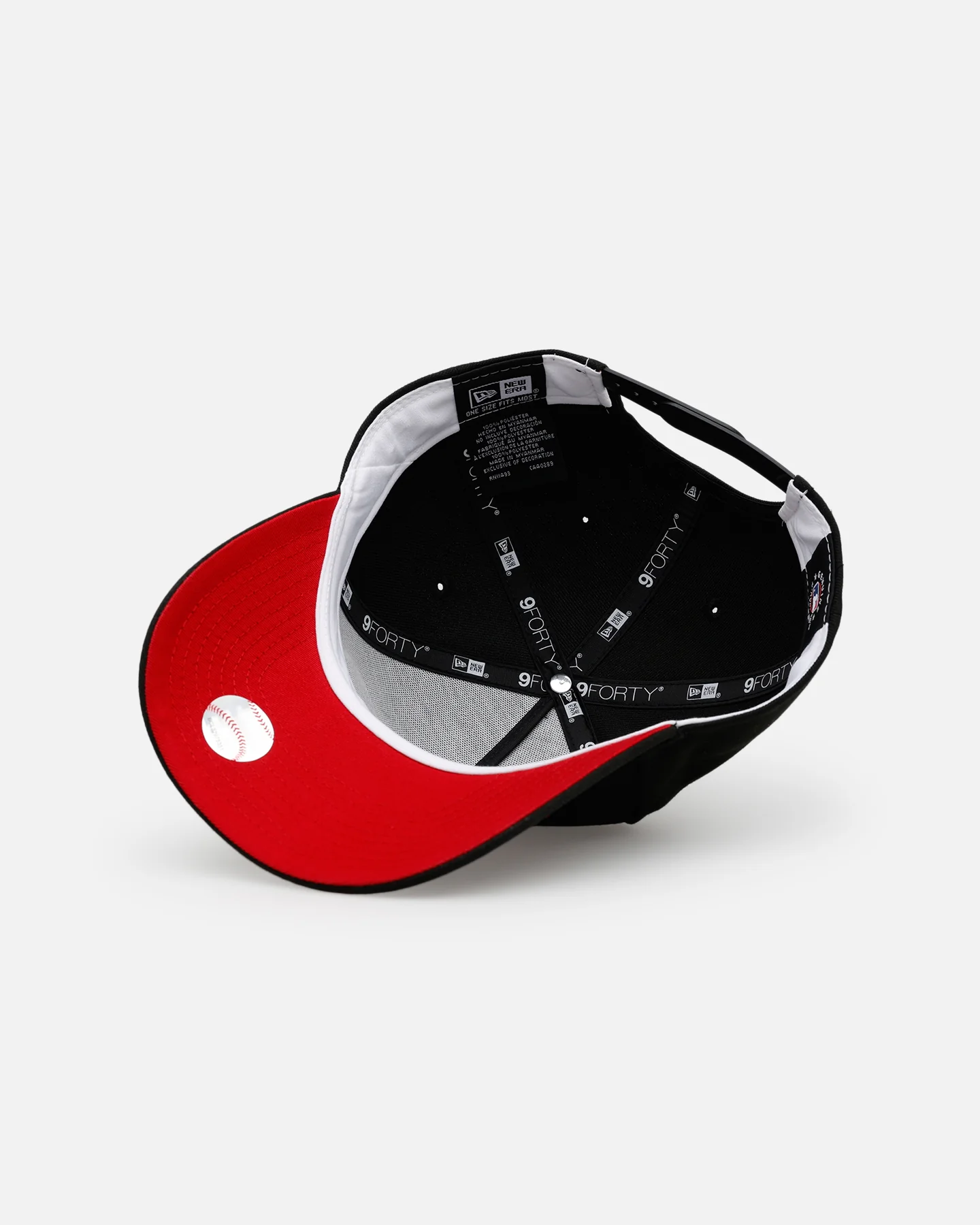 New Era Los Angeles Dodgers 'Easy Black And Scarlet' 9FORTY A-Frame Snapback Black/Scarlet - Image 6