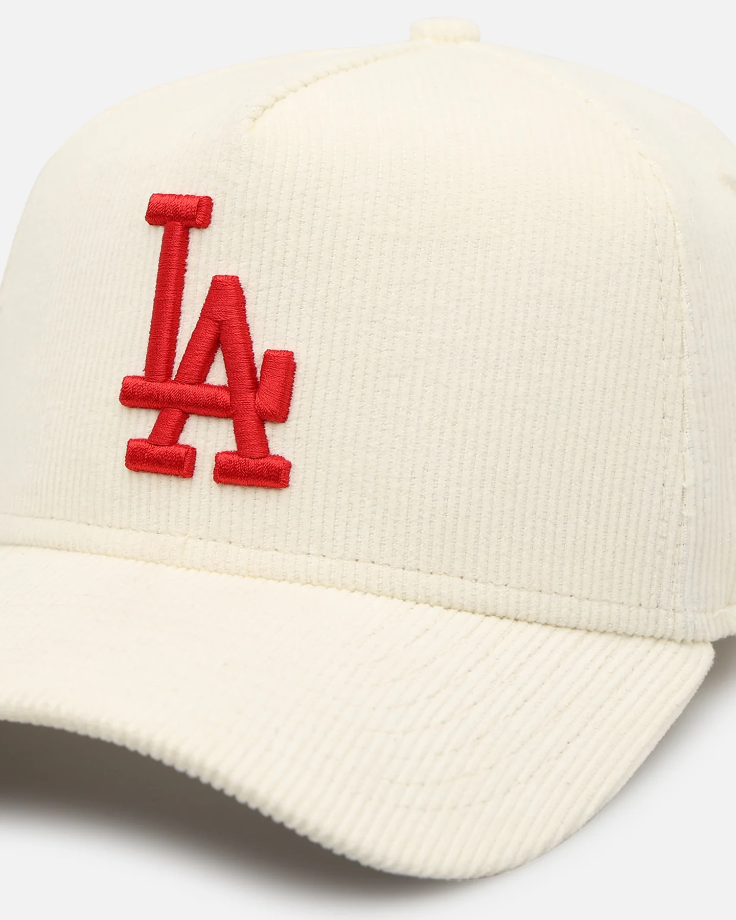 New Era Los Angeles Dodgers "Japan Pack" 9FORTY A-Frame Corduroy Snapback Chrome/Red - Image 2