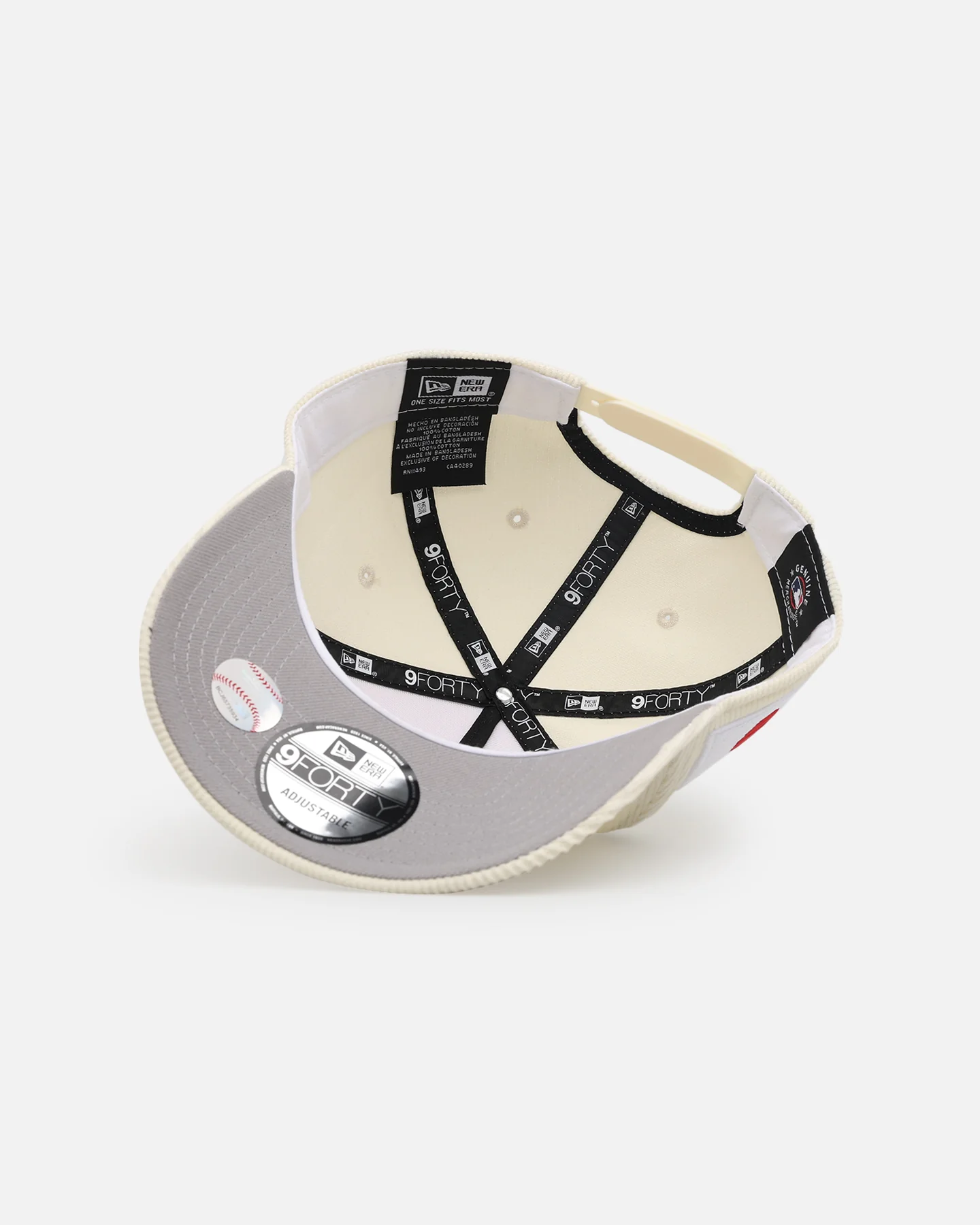 New Era Los Angeles Dodgers "Japan Pack" 9FORTY A-Frame Corduroy Snapback Chrome/Red - Image 7
