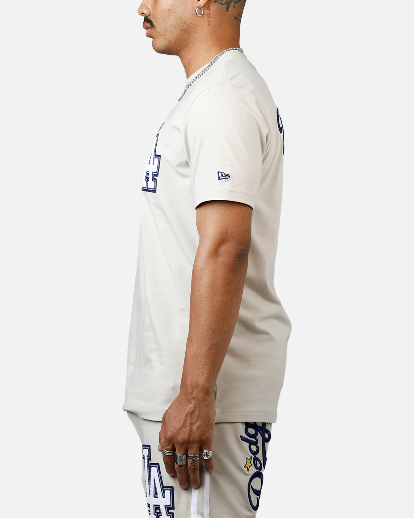 New Era Los Angeles Dodgers 'Logo Select' Summer T-Shirt Stone - Image 5