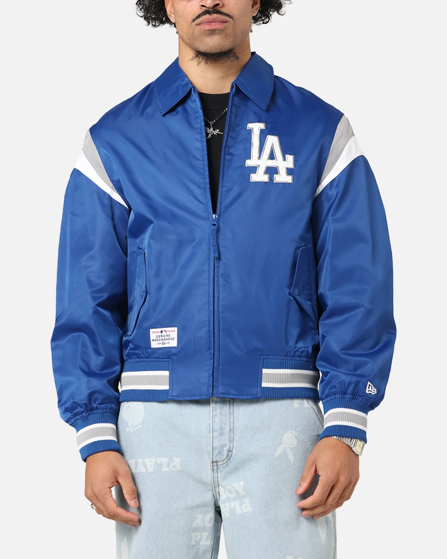 New Era Los Angeles Dodgers MLB Retro Stadium Jacket Blue - Image 2