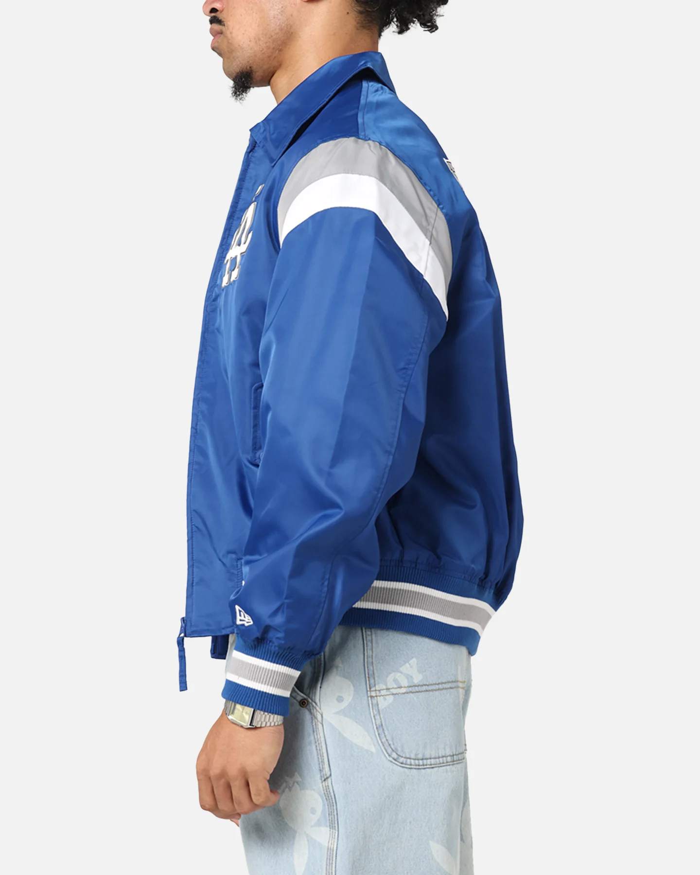 New Era Los Angeles Dodgers MLB Retro Stadium Jacket Blue - Image 6