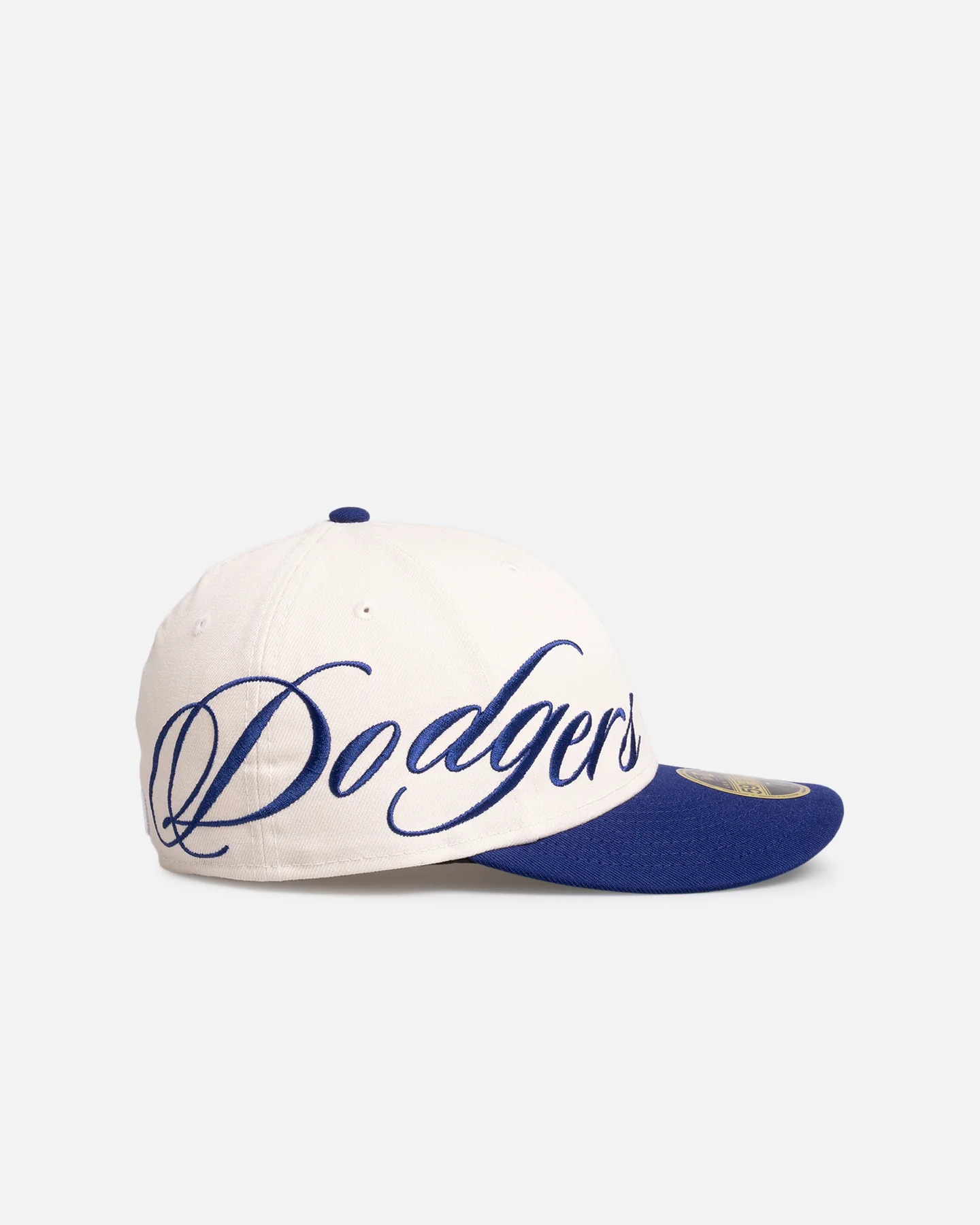 New Era Los Angeles Dodgers 'MLB Side Script 59FIFTY Fitted Light Beige - Image 3