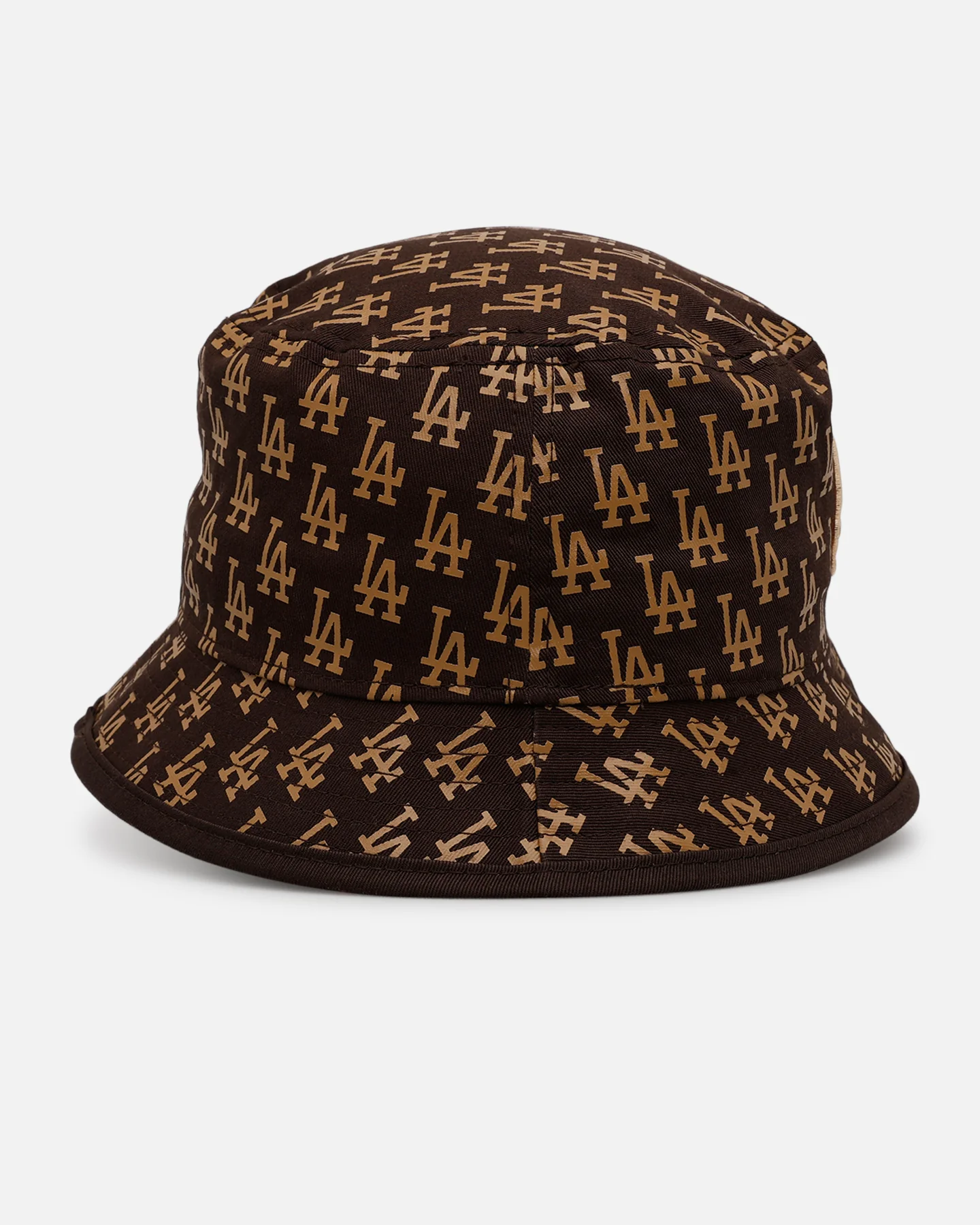 New Era Los Angeles Dodgers 'Monogram' Bucket Hat Brown - Image 3