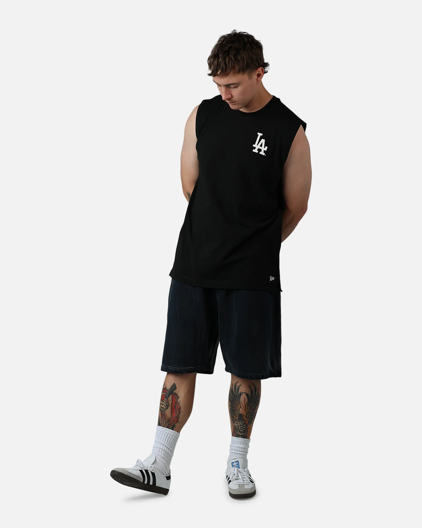 New Era Los Angeles Dodgers Muscle T-Shirt Black - Image 3