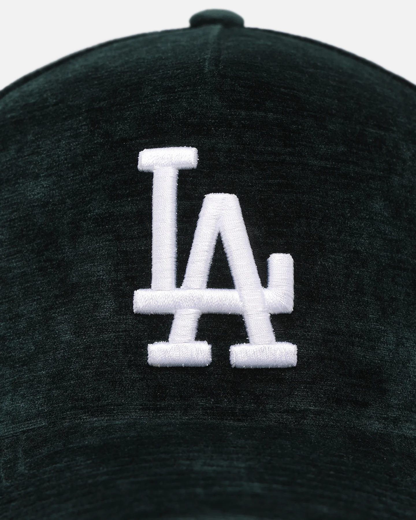 New Era Los Angeles Dodgers 'Plush Chenille' 9FORTY A-Frame Snapback Dark Green - Image 5