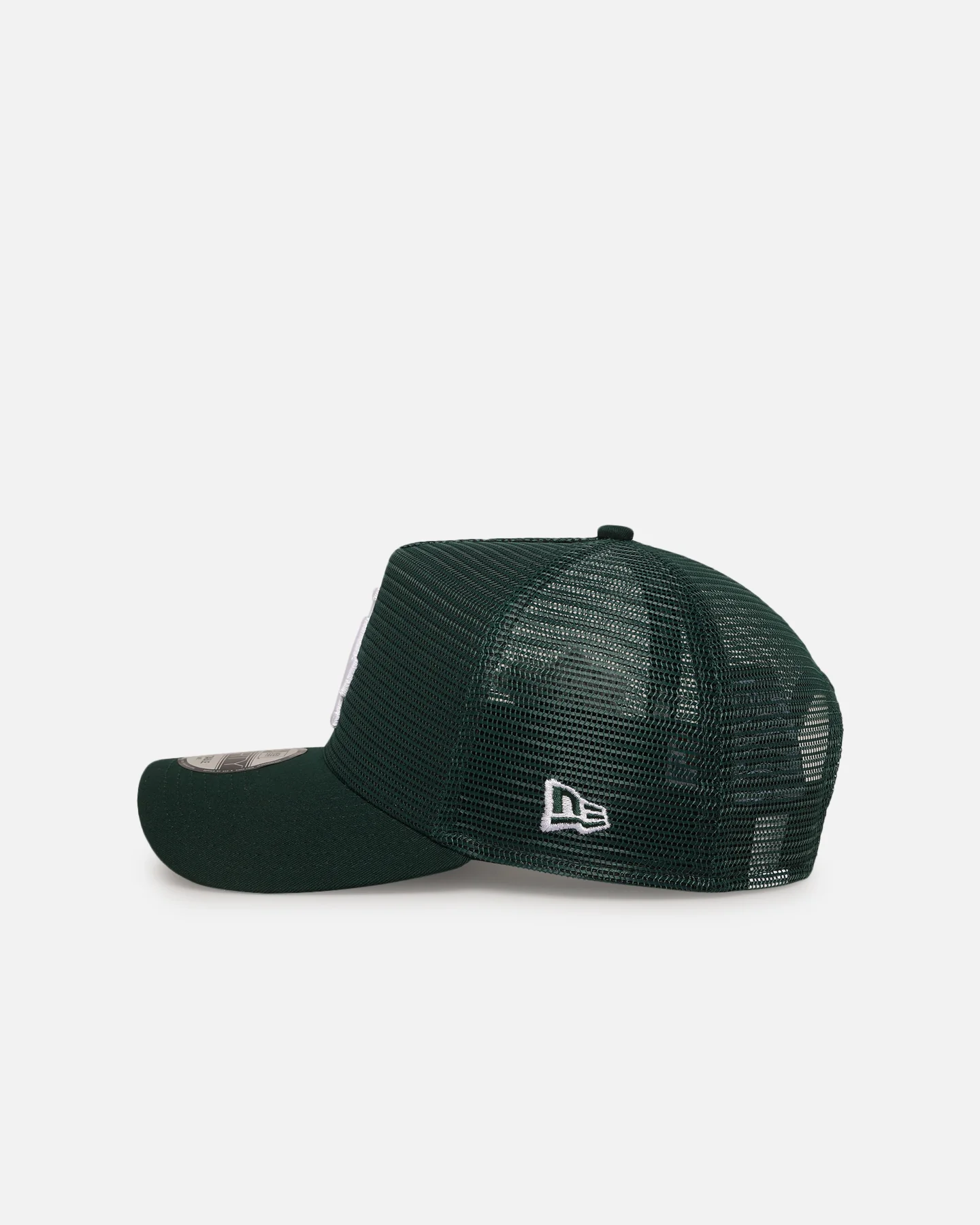 New Era Los Angeles Dodgers 'Polychromatic Mesh' 9FORTY A-Frame Snapback Dark Green/White - Image 4