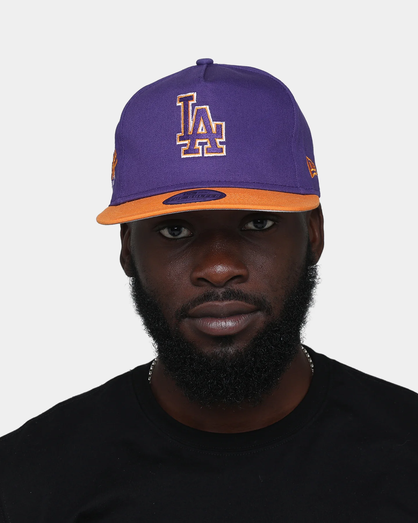 New Era Los Angeles Dodgers "Purple Valley" Old Golfer Snapback Purple/Orange - Image 2