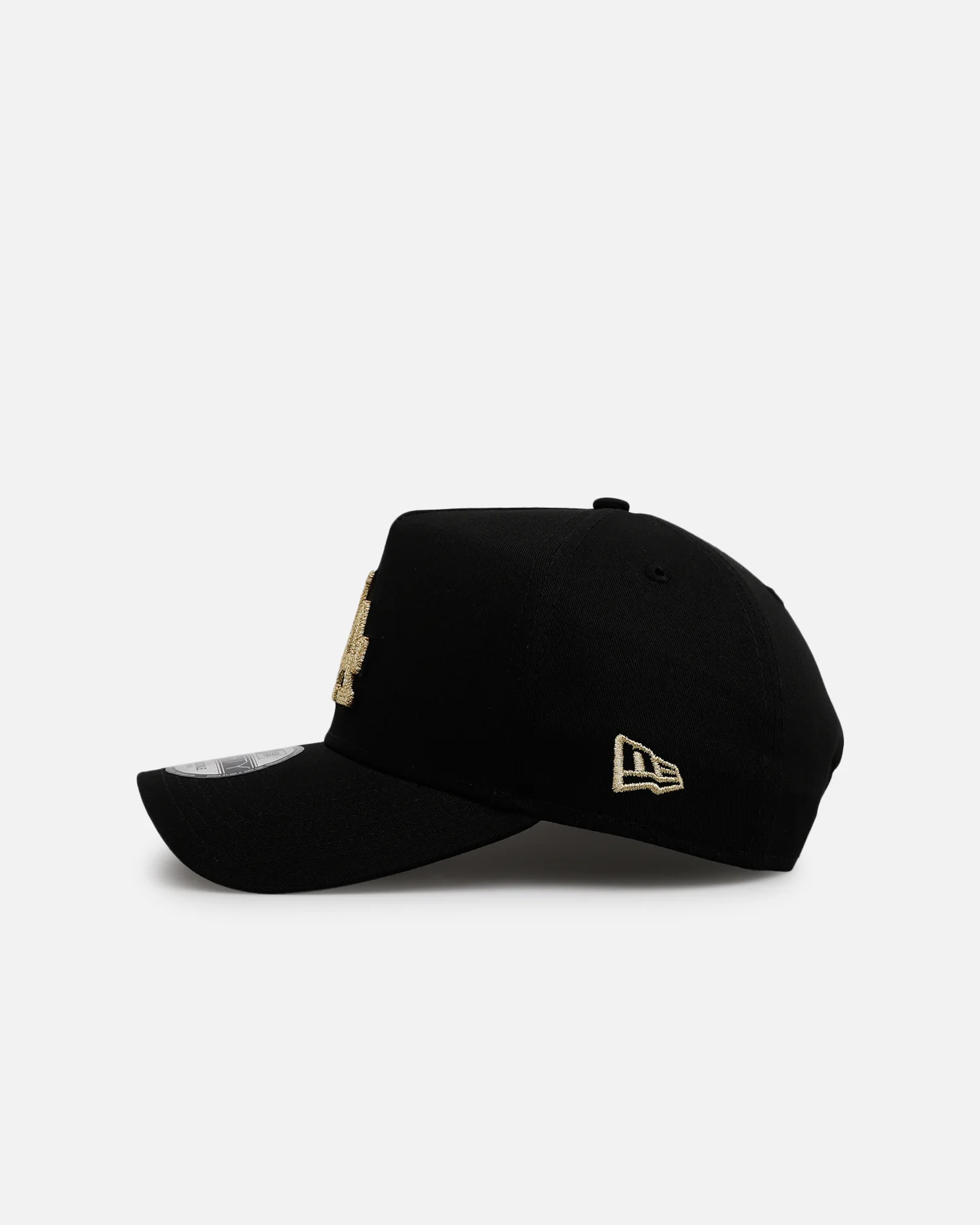 New Era Los Angeles Dodgers 'Raised Metallic Chainstitch' 9FORTY A-Frame Snapback Black - Image 4
