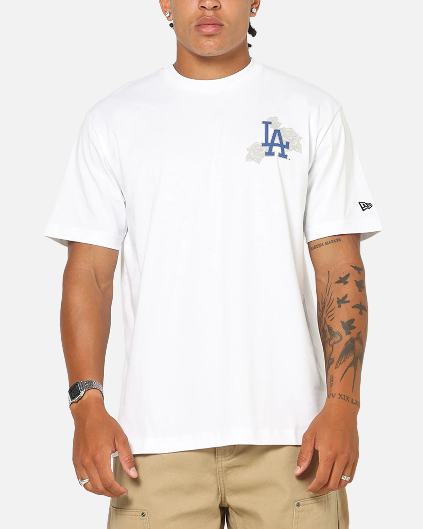 New Era Los Angeles Dodgers Rose Oversized T-Shirt White - Image 2
