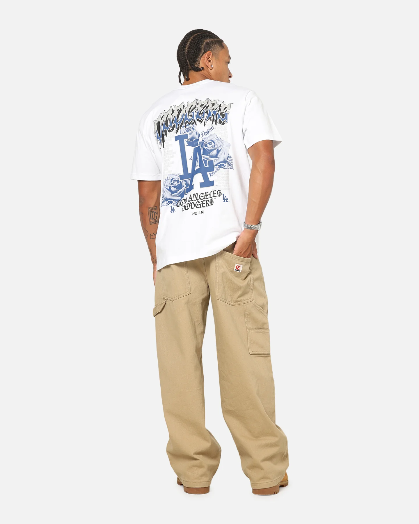 New Era Los Angeles Dodgers Rose Oversized T-Shirt White - Image 3