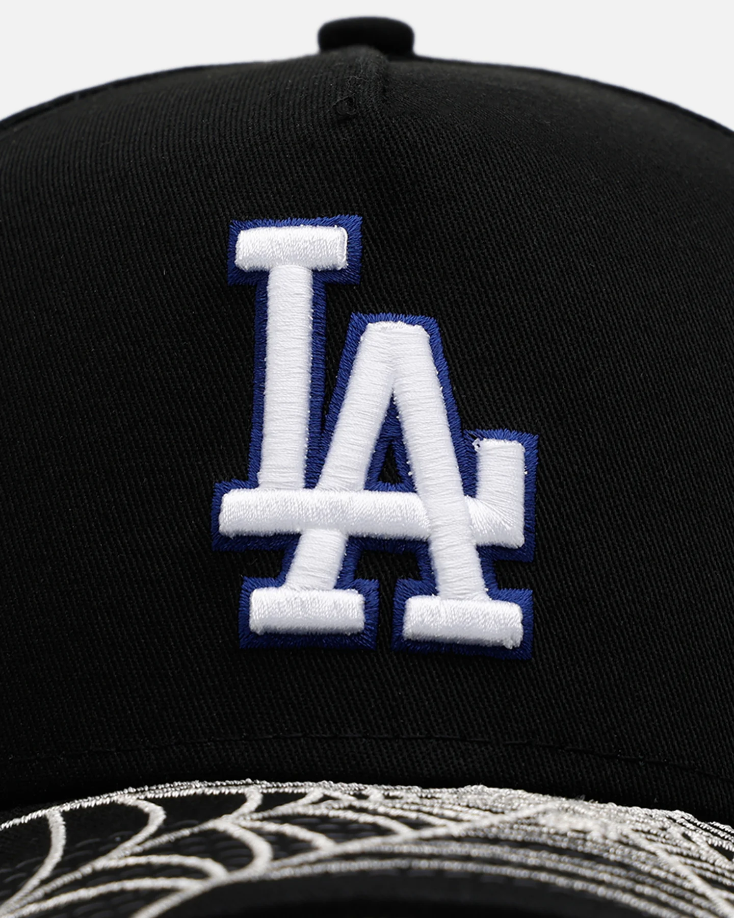 New Era Los Angeles Dodgers 'Spider Web Visor' 9FORTY A-Frame Snapback Black - Image 6