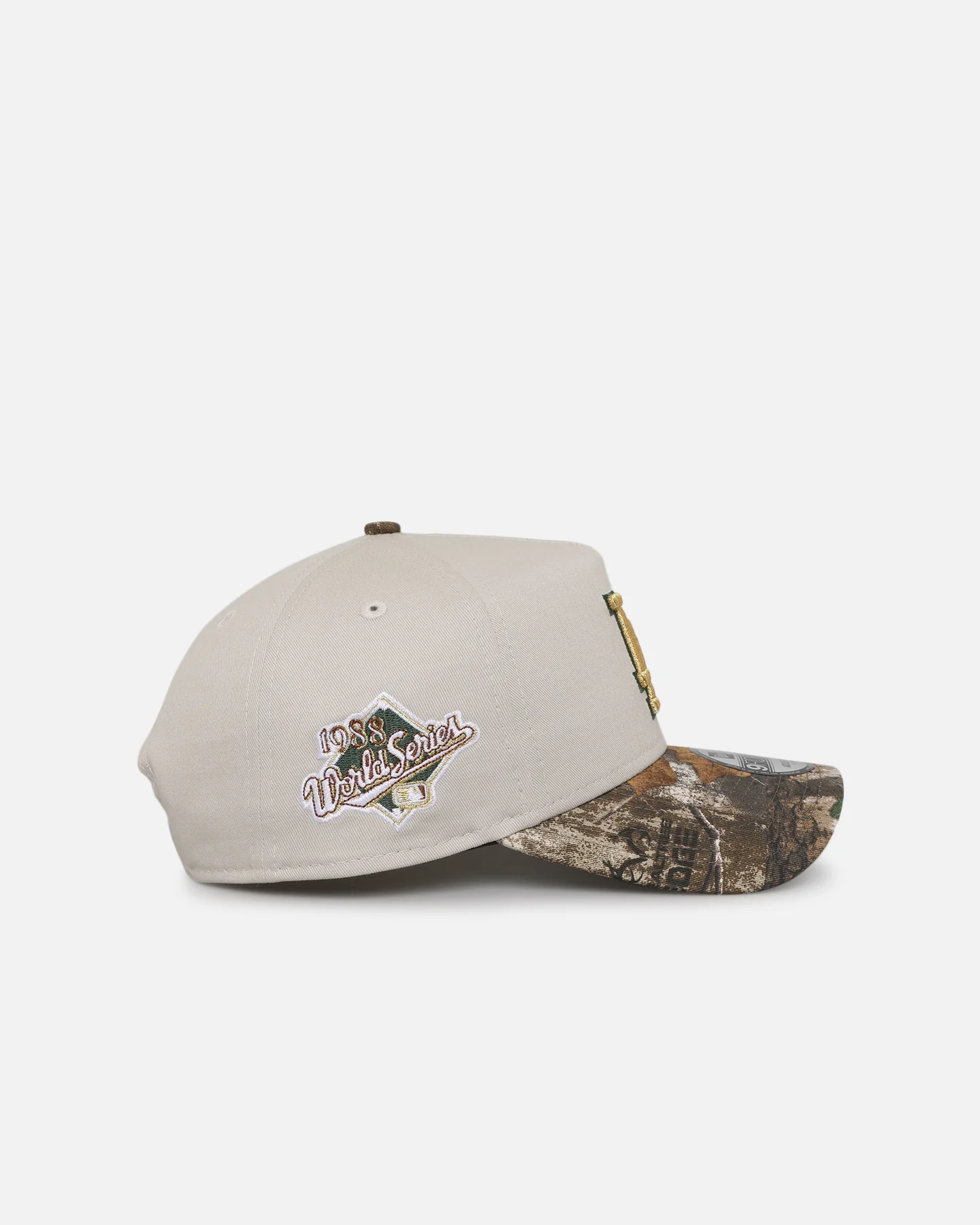 New Era Los Angeles Dodgers 'Real Tree Stone' 9FORTY A-Frame Snapback Stone - Image 3