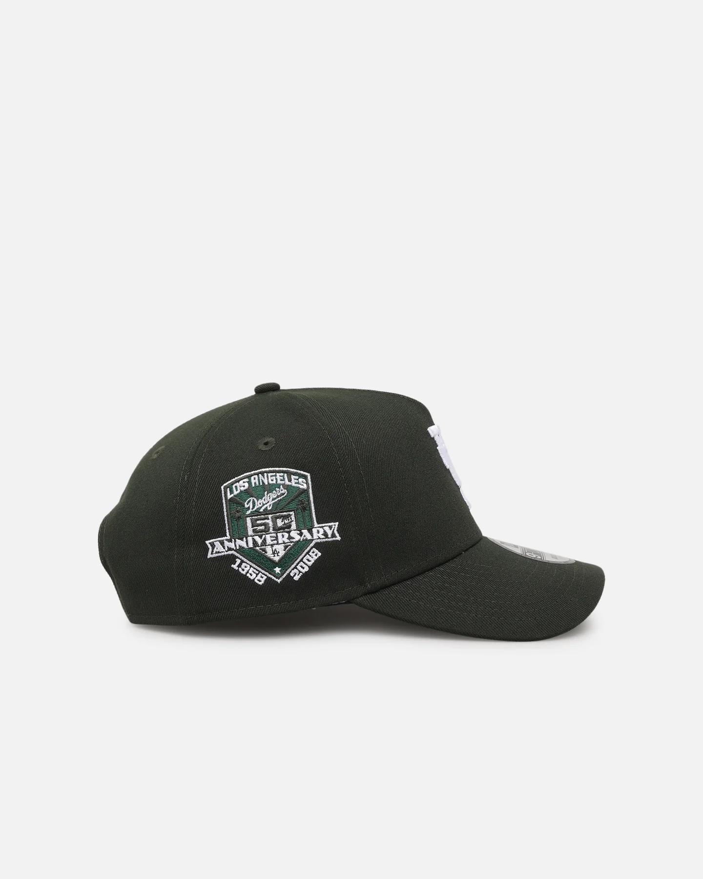 New Era Los Angeles Dodgers 'Upside Down LA Polychromatic' 9FORTY A-Frame Snapback Dark Green - Image 3