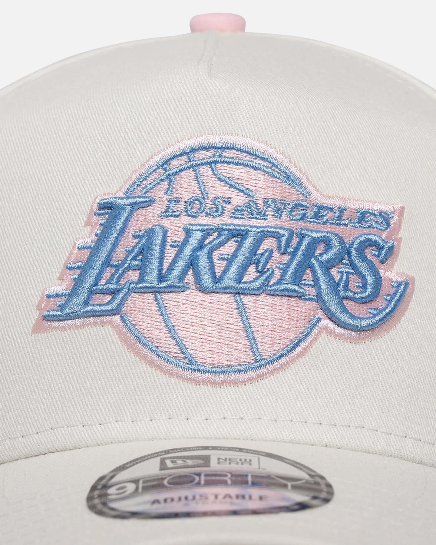 New Era Los Angeles Lakers 'Pastel' 9FORTY A-Frame Snapback Chrome White - Image 5