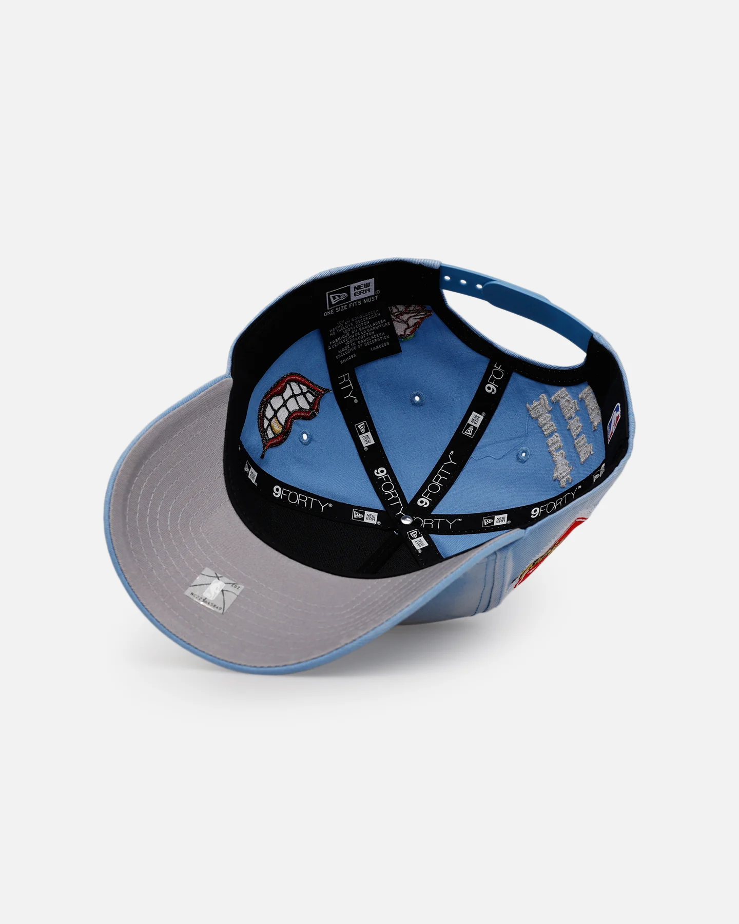 New Era Los Angeles Lakers 'Hopeless Romantic' 9FORTY A-Frame Snapback Sky Blue - Image 6