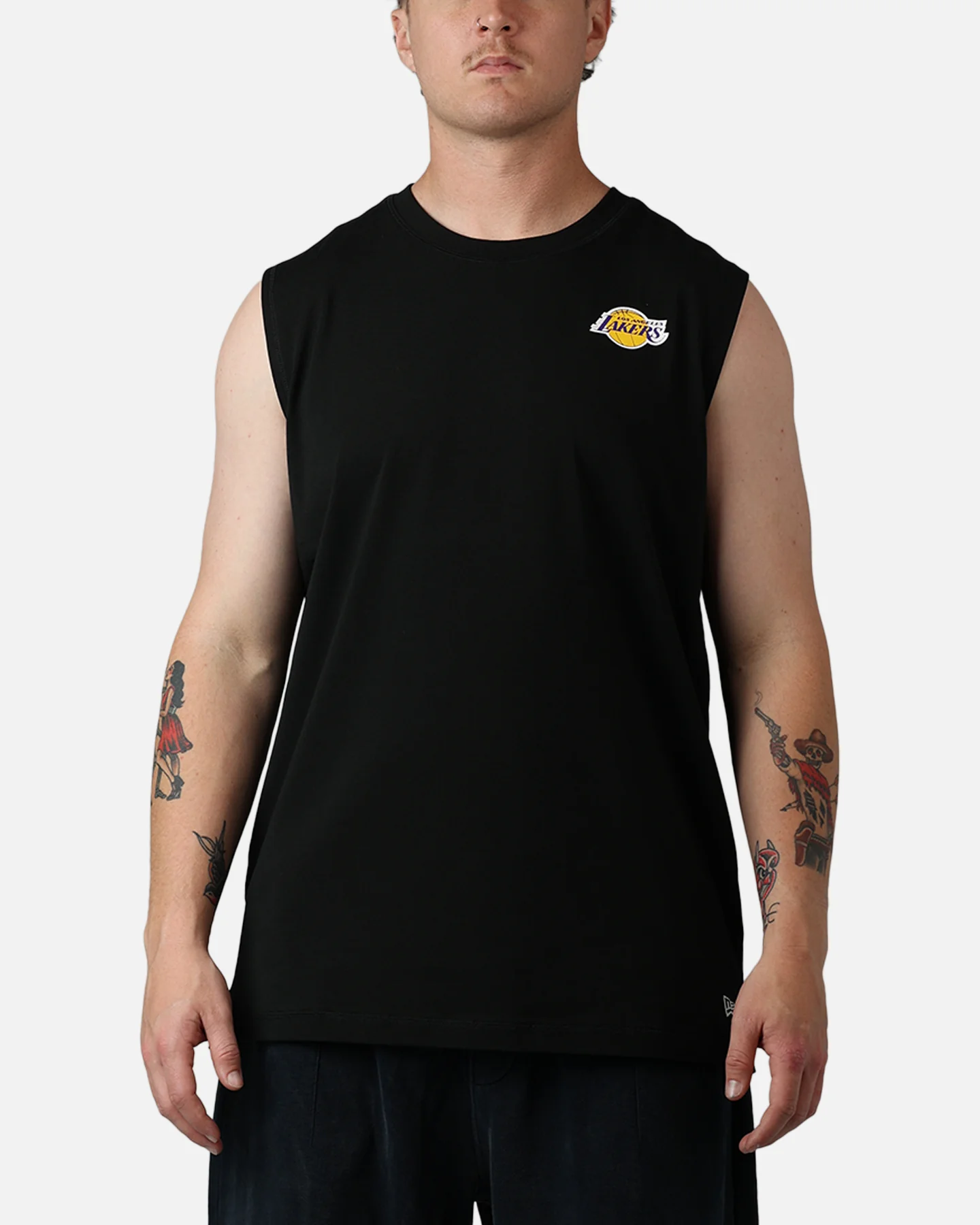 New Era Los Angeles Lakers Muscle T-Shirt Black - Image 2