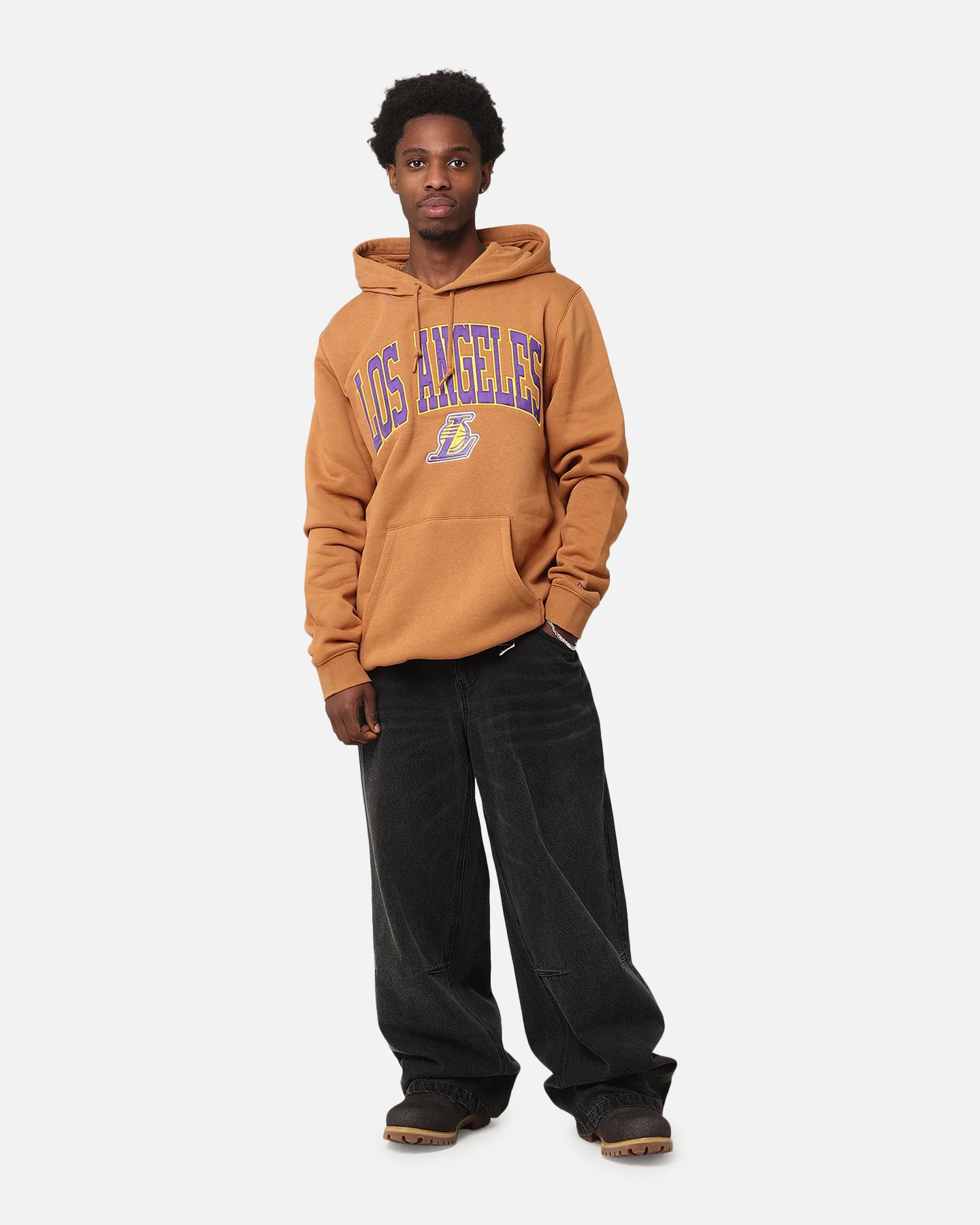 New Era Los Angeles Lakers Pullover Hoodie Medium Beige - Image 2