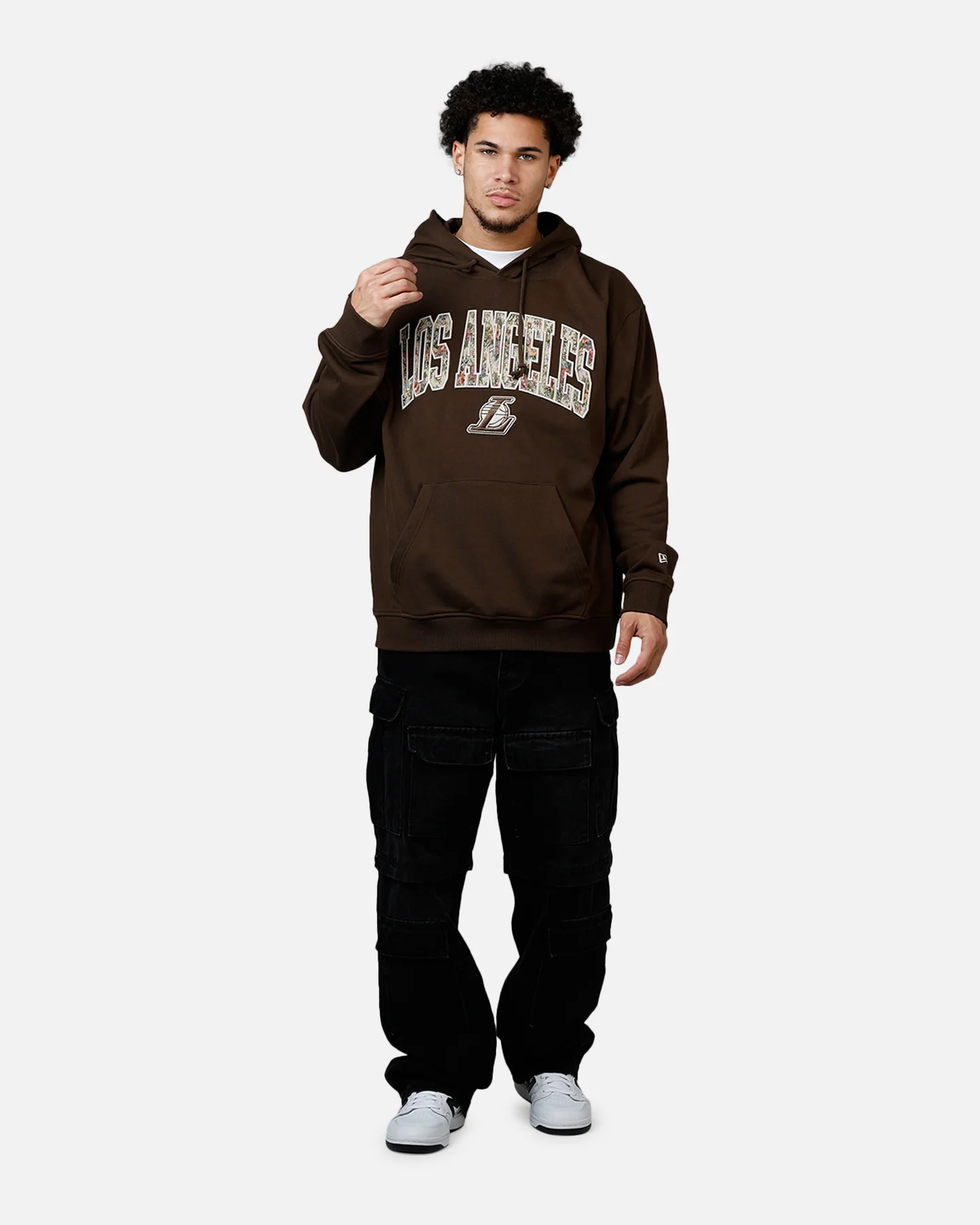 New Era Los Angeles Lakers Upholstery Hoodie Walnut - Image 3