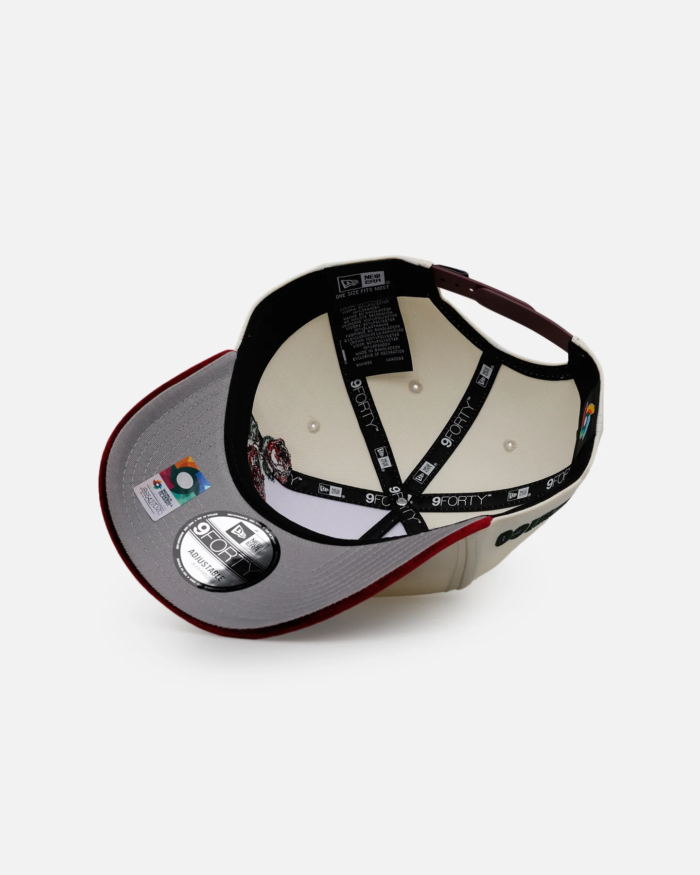 New Era Mexico National Baseball Team 'Velvet Roses' 9FORTY A-Frame Snapback Chrome - Image 7