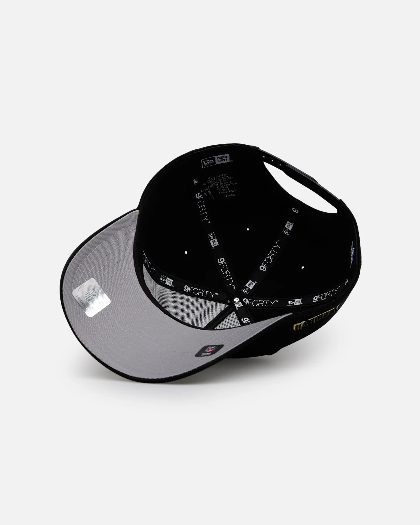 New Era Miami Dolphins 'Raised Metallic Chainstitch' 9FORTY A-Frame Snapback Black - Image 6