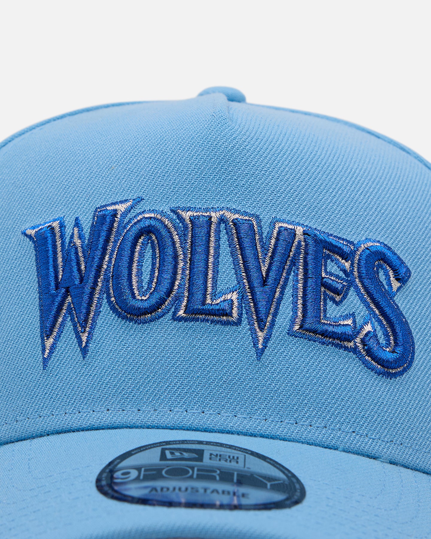 New Era Minnesota Timberwolves 'Black Sky Blue' 9FORTY A-Frame Snapback Sky Blue - Image 5