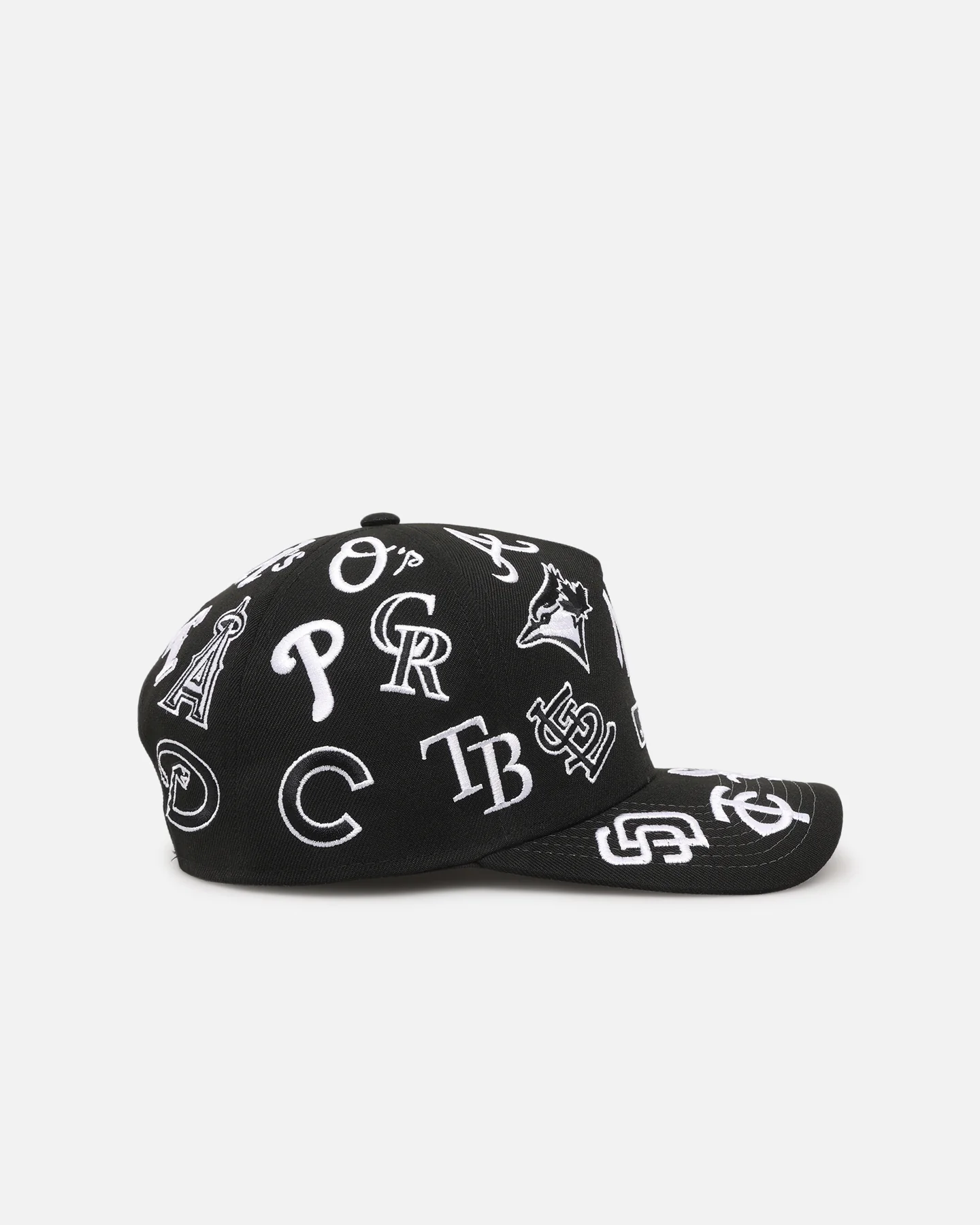 New Era MLB 'All Over Leagues' 9FORTY A-Frame Snapback Black - Image 3