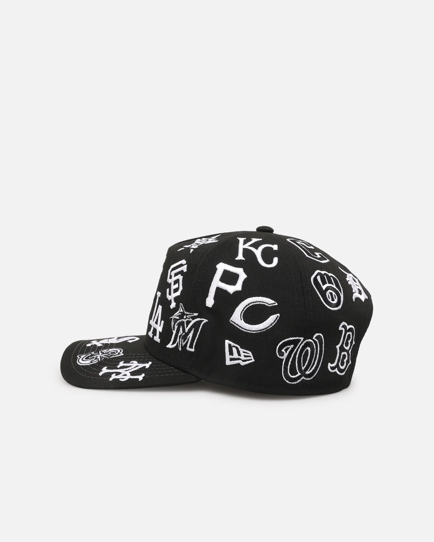 New Era MLB 'All Over Leagues' 9FORTY A-Frame Snapback Black - Image 4