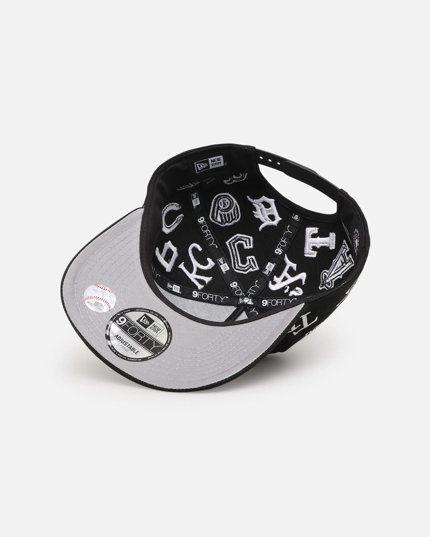 New Era MLB 'All Over Leagues' 9FORTY A-Frame Snapback Black - Image 6