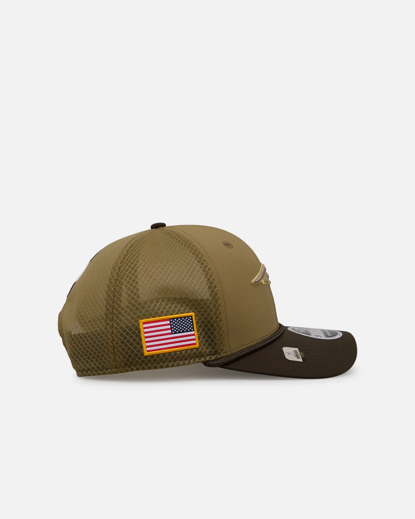 New Era New England Patriots 'Salute' 9SEVENTY Snapback Olive - Image 3