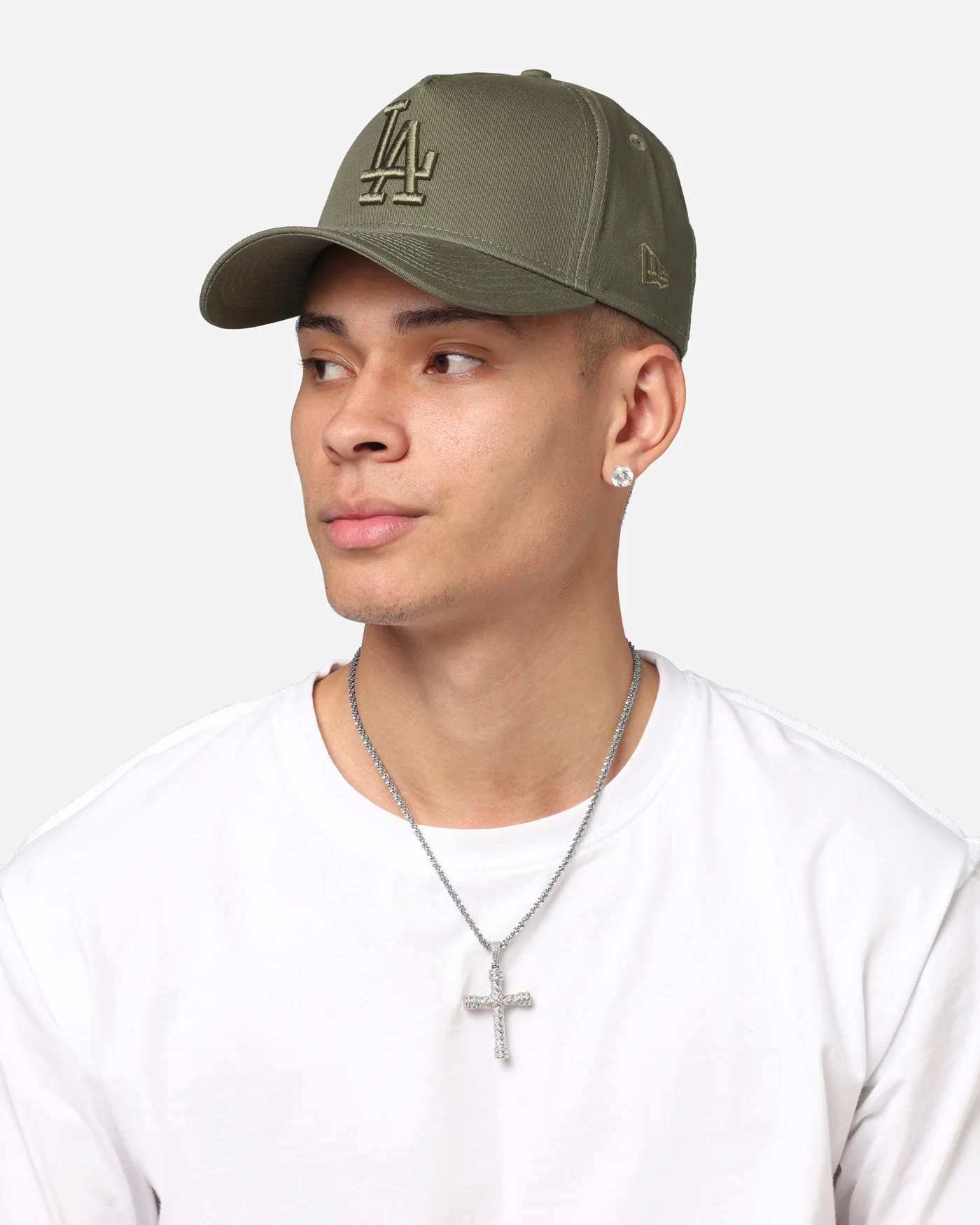 New Era Los Angeles Dodgers 'Tonal Olive' 9FORTY A-Frame Snapback Olive - Image 2