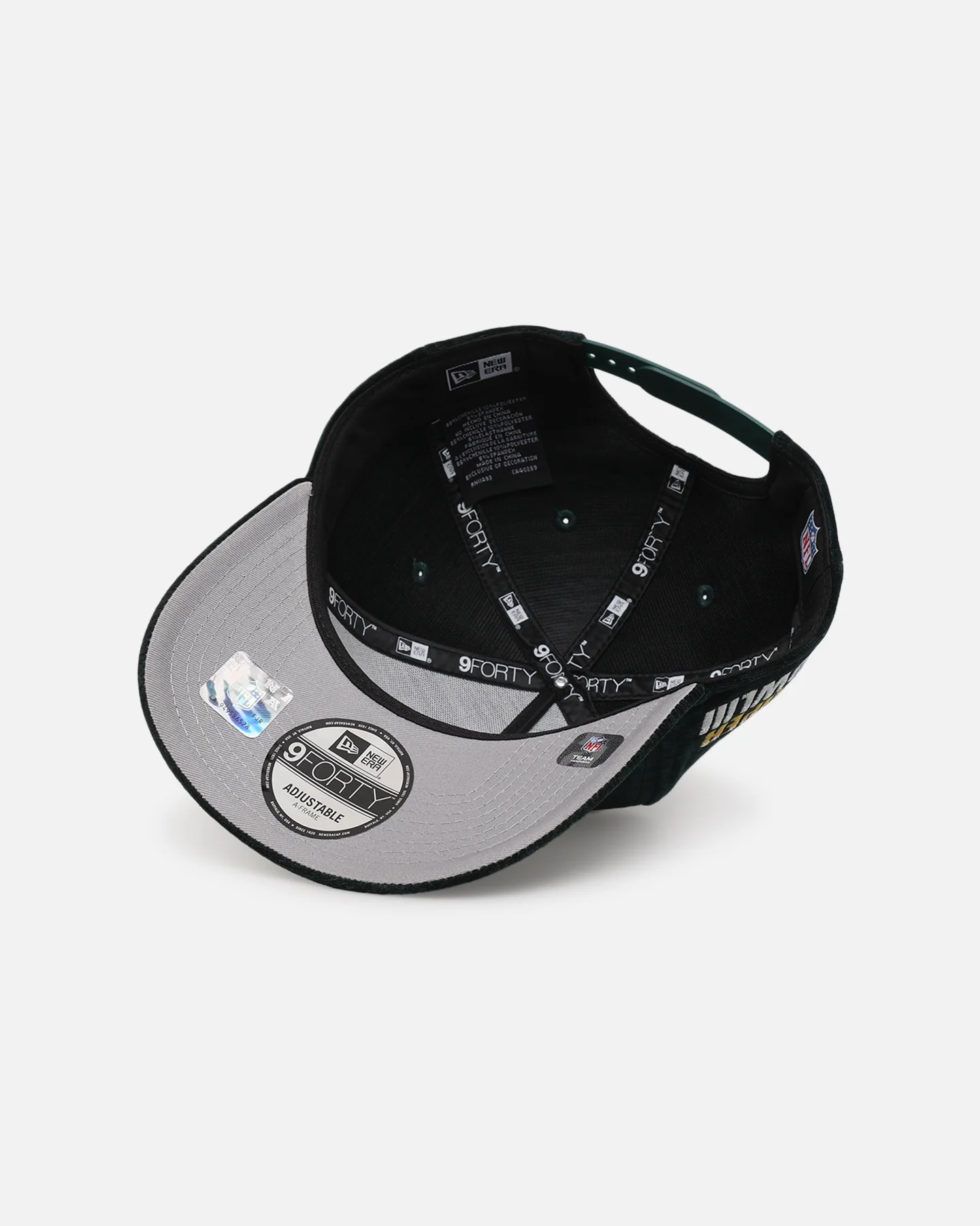New Era New York Jets 'Plush Chenille' 9FORTY A-Frame Snapback Dark Green - Image 6