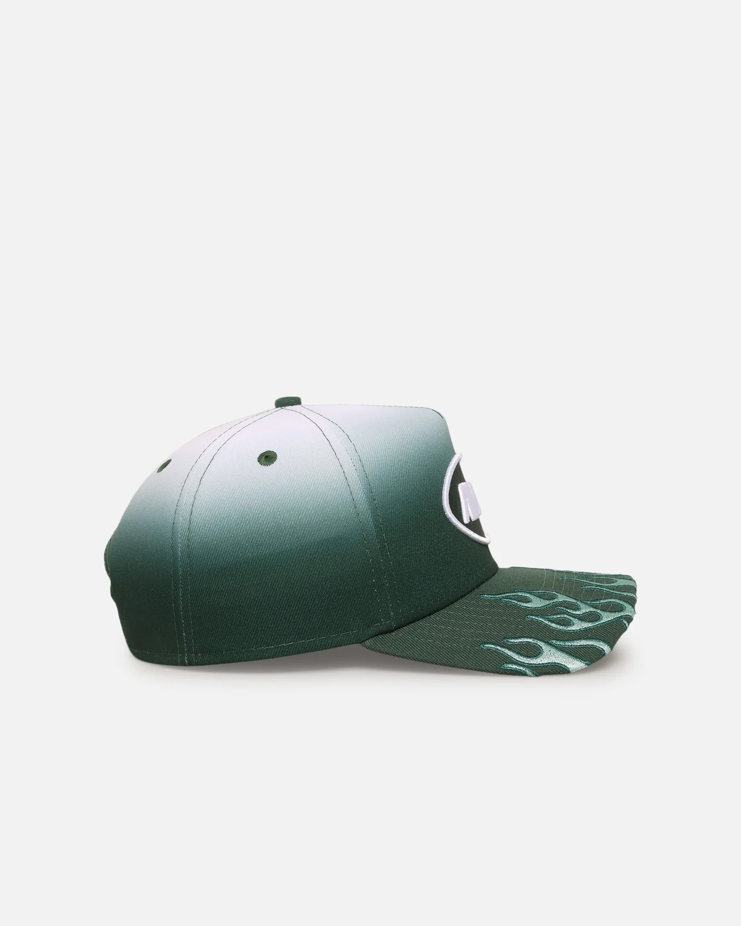 New Era New York Jets 'Sundyed Flames' 9FORTY A-Frame Snapback Pine Green - Image 3