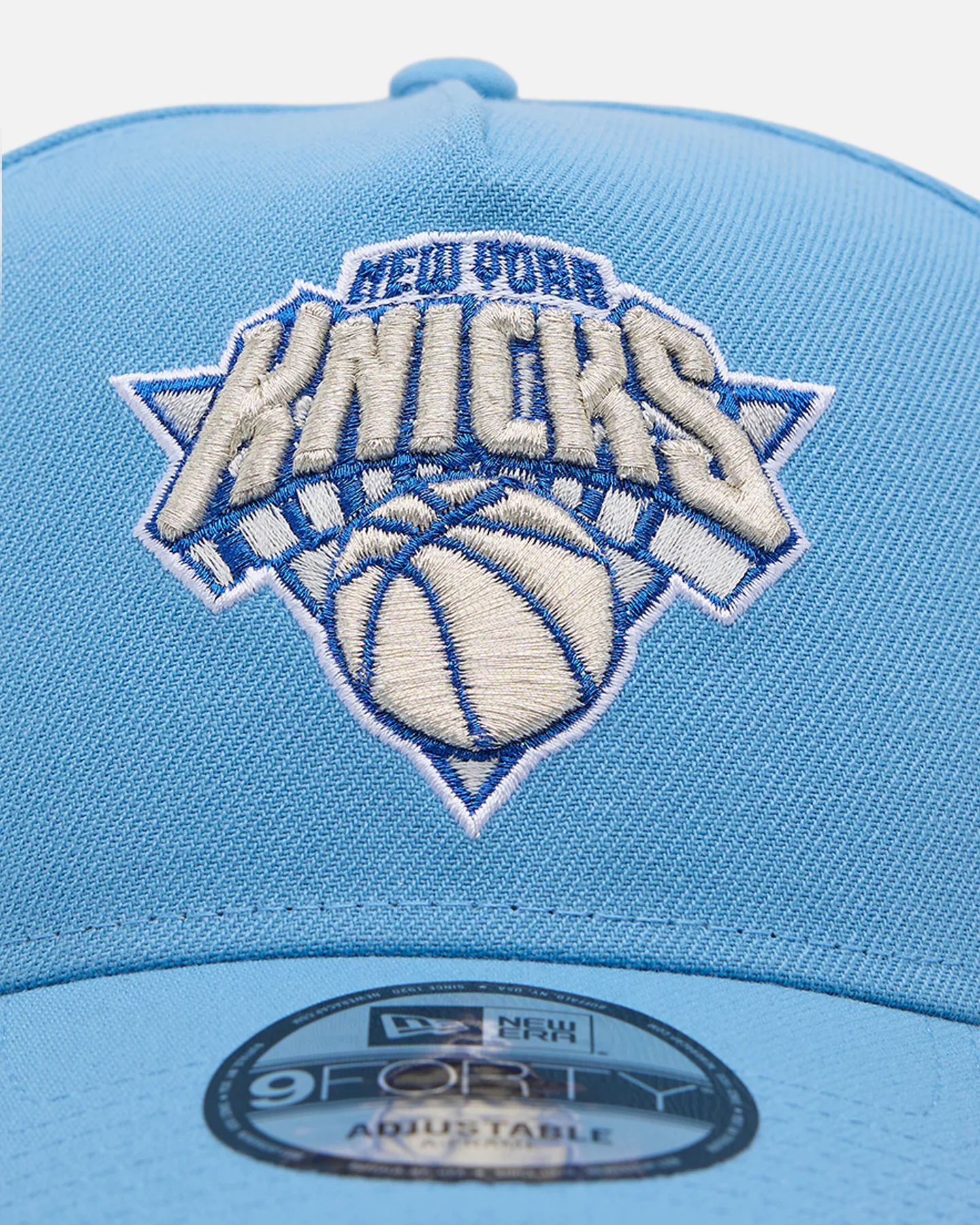 New Era New York Knicks 'Black Sky Blue' 9FORTY A-Frame Snapback Sky Blue - Image 5