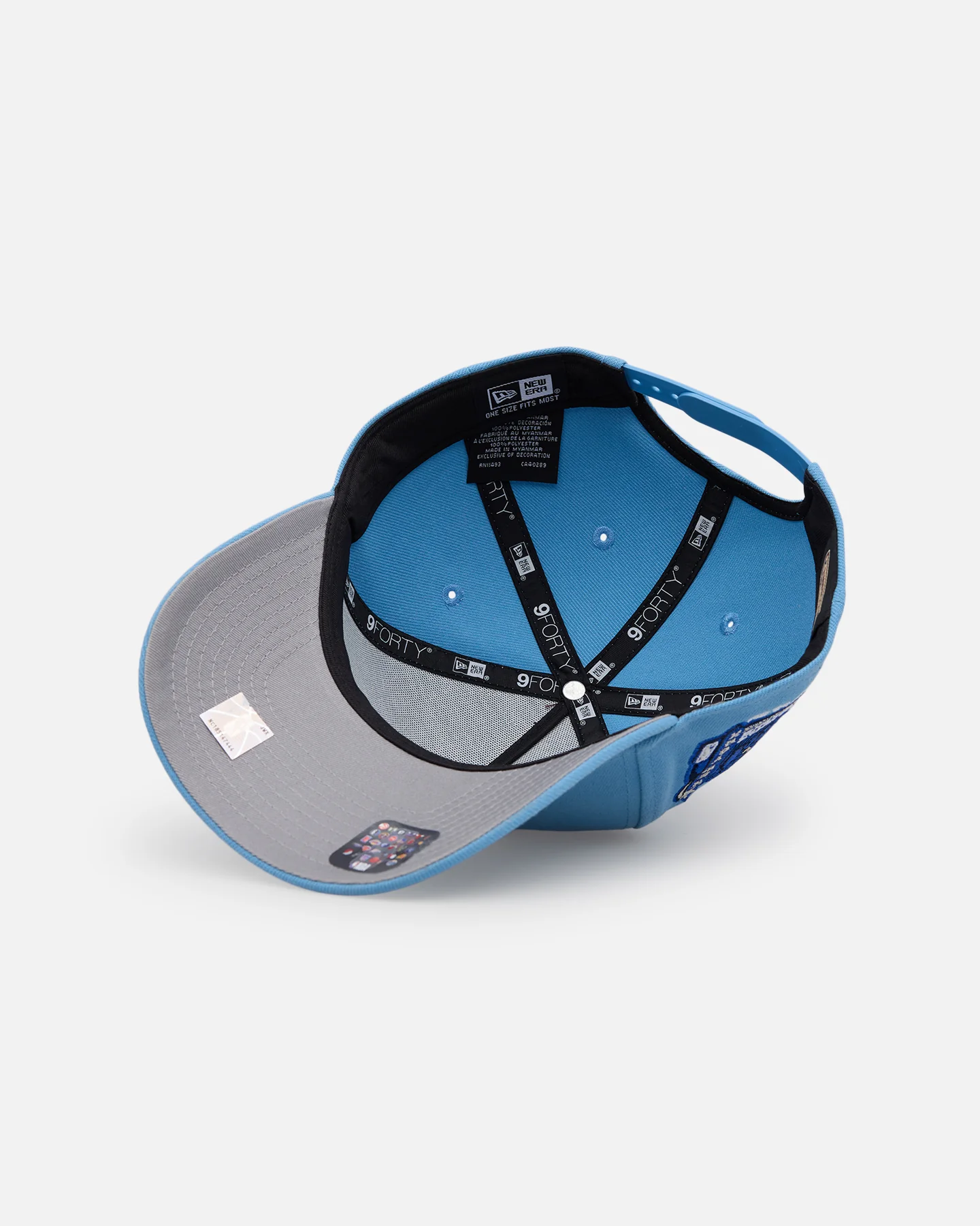 New Era New York Knicks 'Black Sky Blue' 9FORTY A-Frame Snapback Sky Blue - Image 6