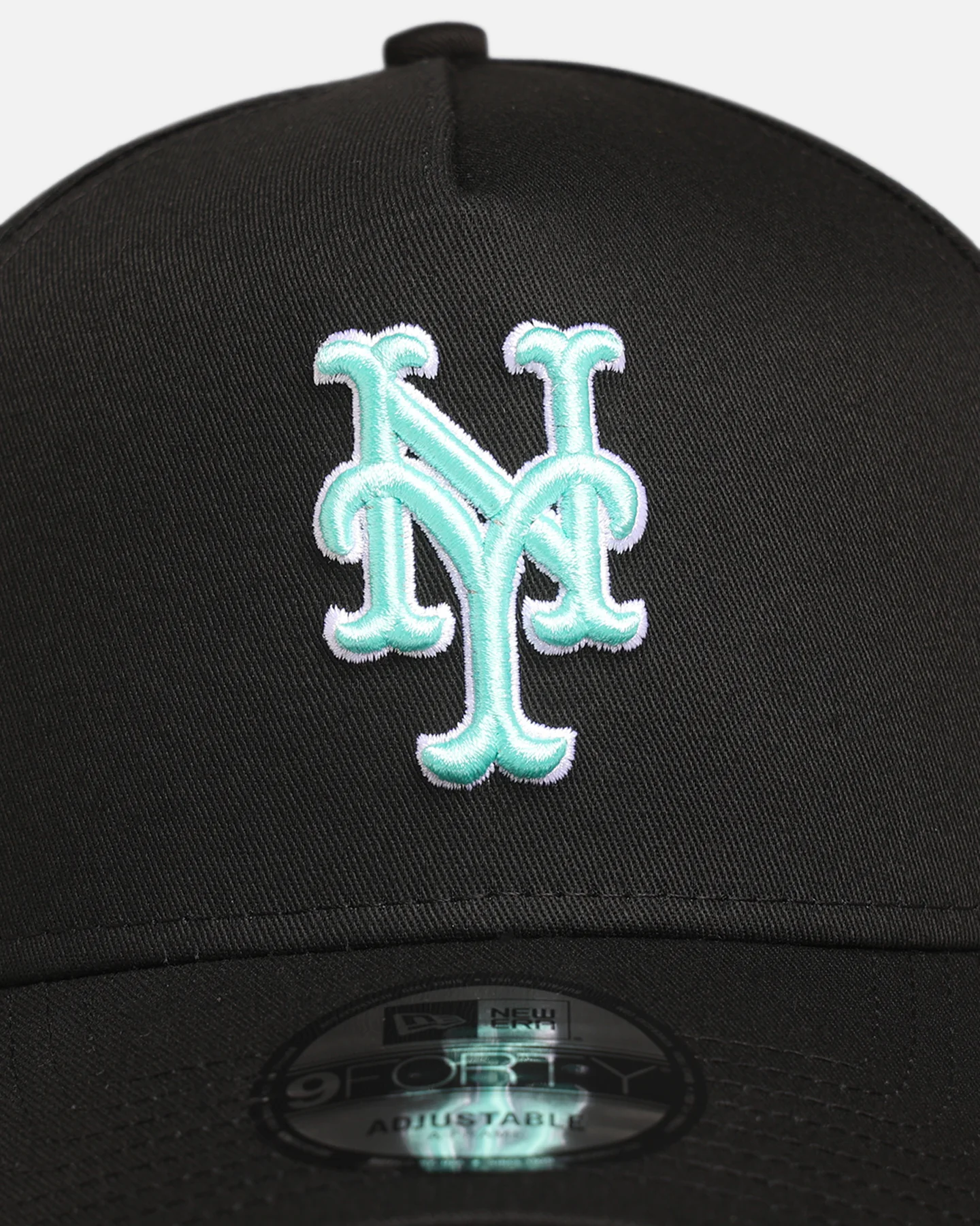 New Era New York Mets 'Black Aqua' 9FORTY A-Frame Snapback Black/Aqua - Image 5