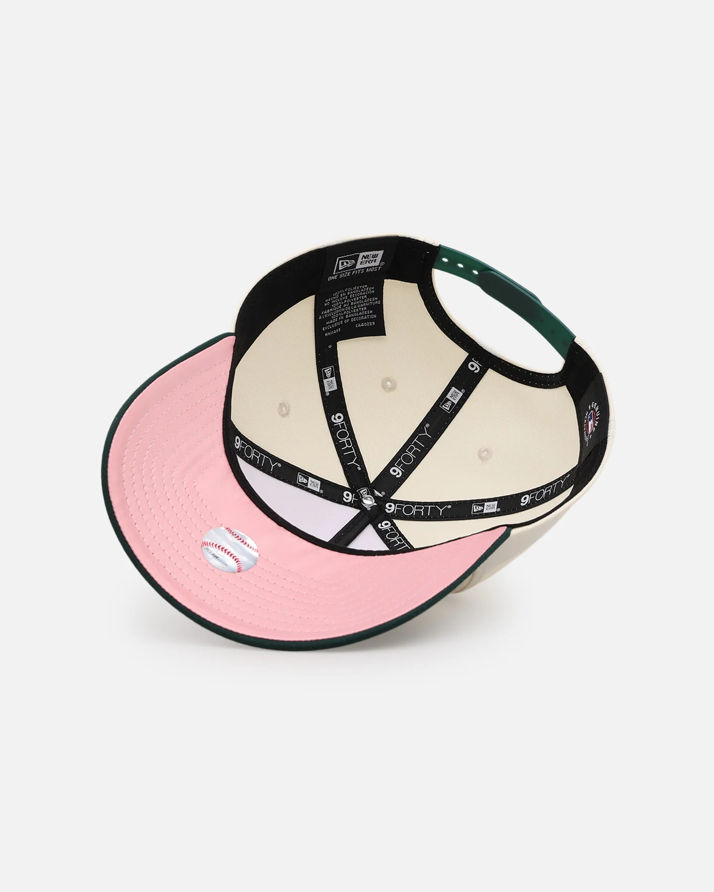 New Era New York Mets 'Pink Satin Hearts Green' 9FORTY A-Frame Snapback Chrome/Dark Green - Image 6
