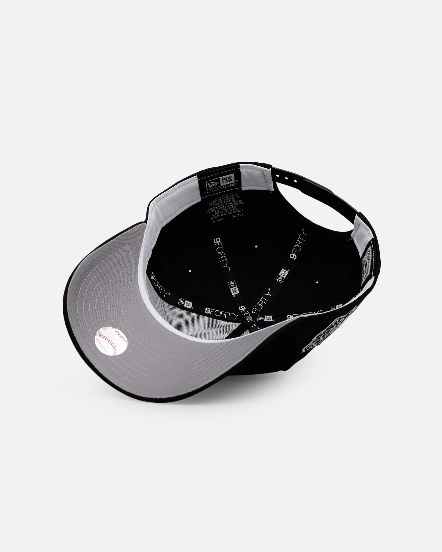 New Era New York Yankees 'Black And White' 9FORTY A-Frame Snapback Black/White - Image 6