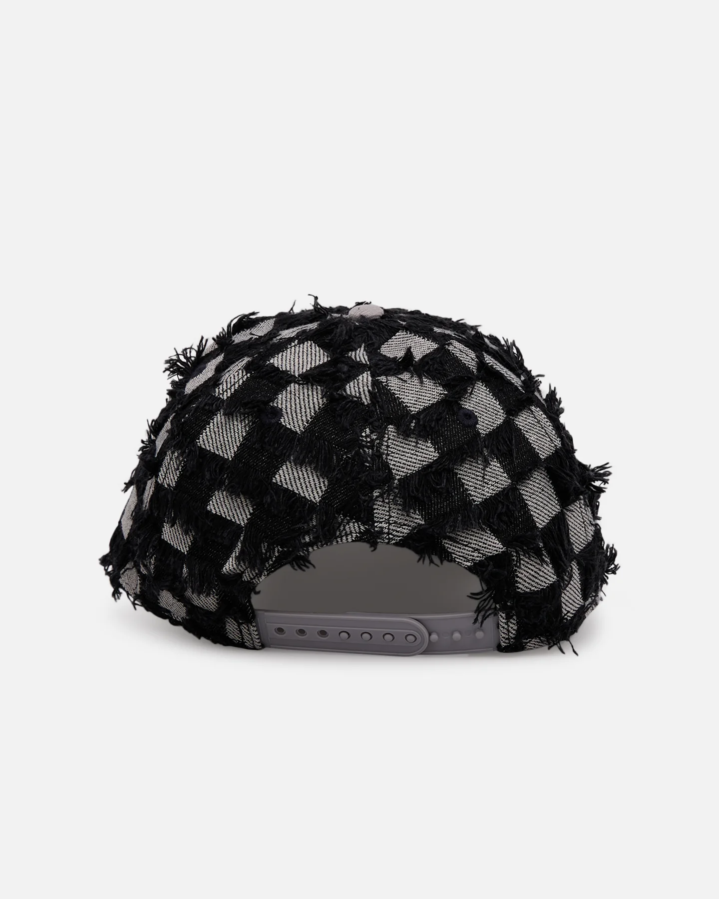 New Era New York Yankees 'Frayed Checkerboard' 9FORTY A-Frame Snapback Black/Grey - Image 2