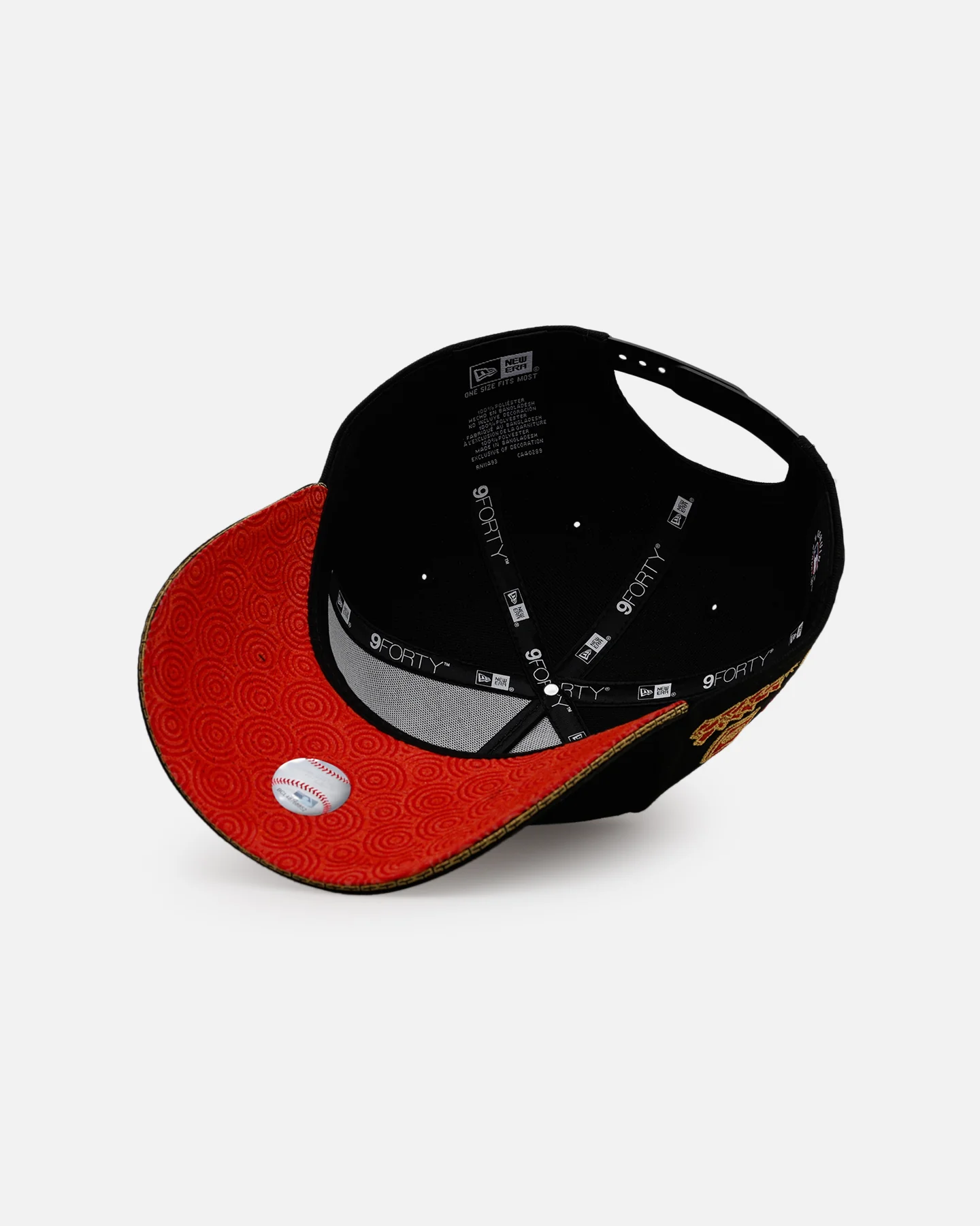 New Era New York Yankees 'Longevity' 9FORTY A-Frame Snapback Black/Red - Image 6