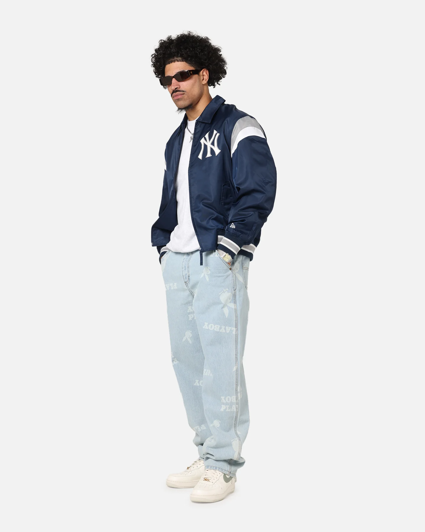 New Era New York Yankees MLB Retro Stadium Jacket Navy - Image 4