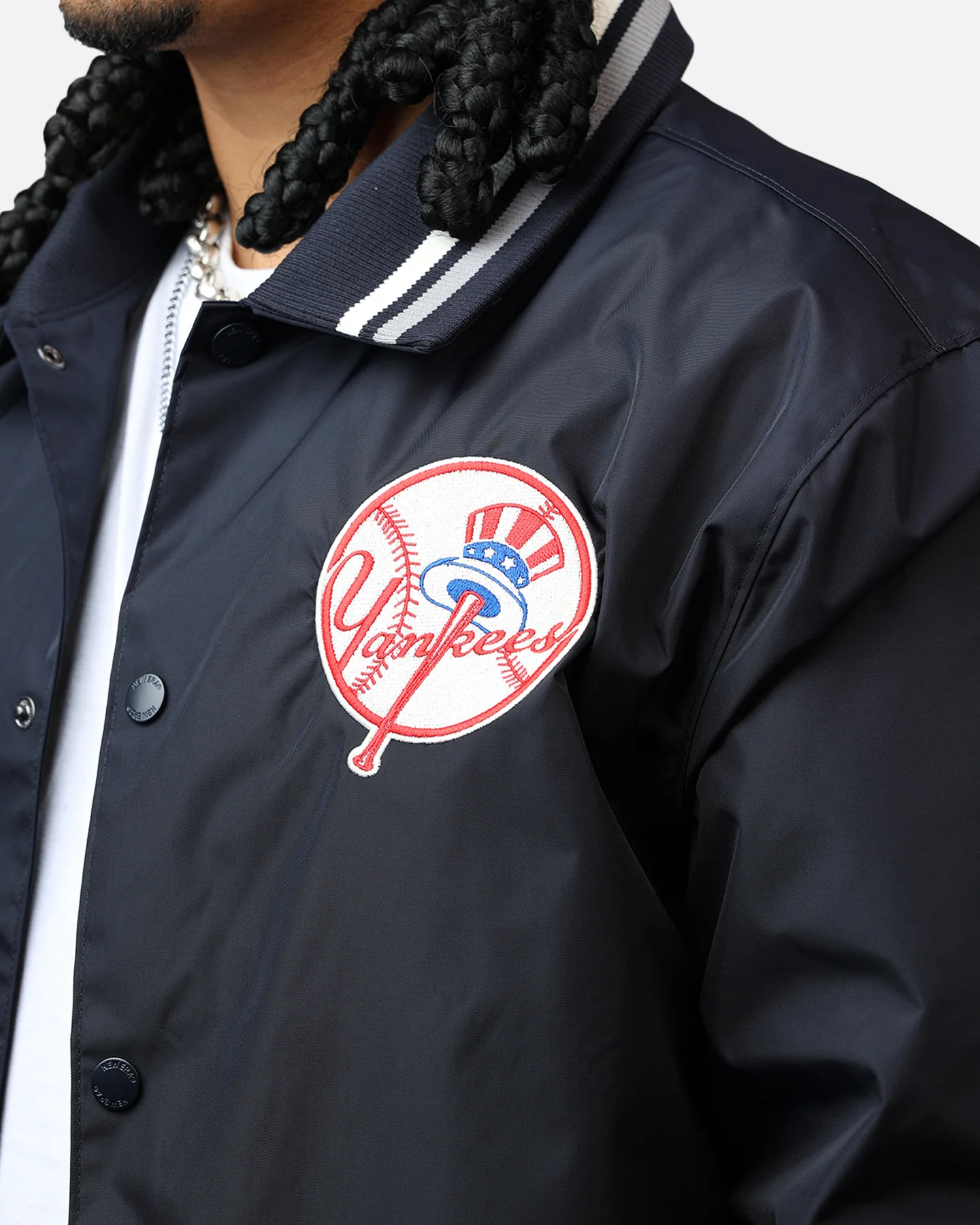 New Era New York Yankees Throwback Jacket Navy - Image 7